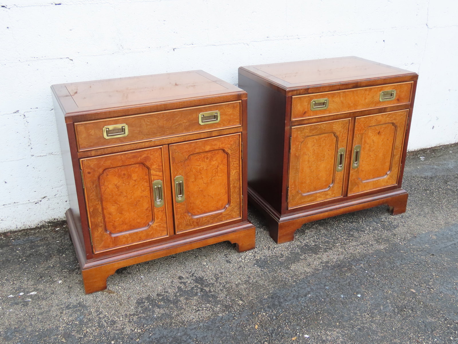 Century Hollywood Regency Nightstands End Bedside Tables a Pair 6363 - 2