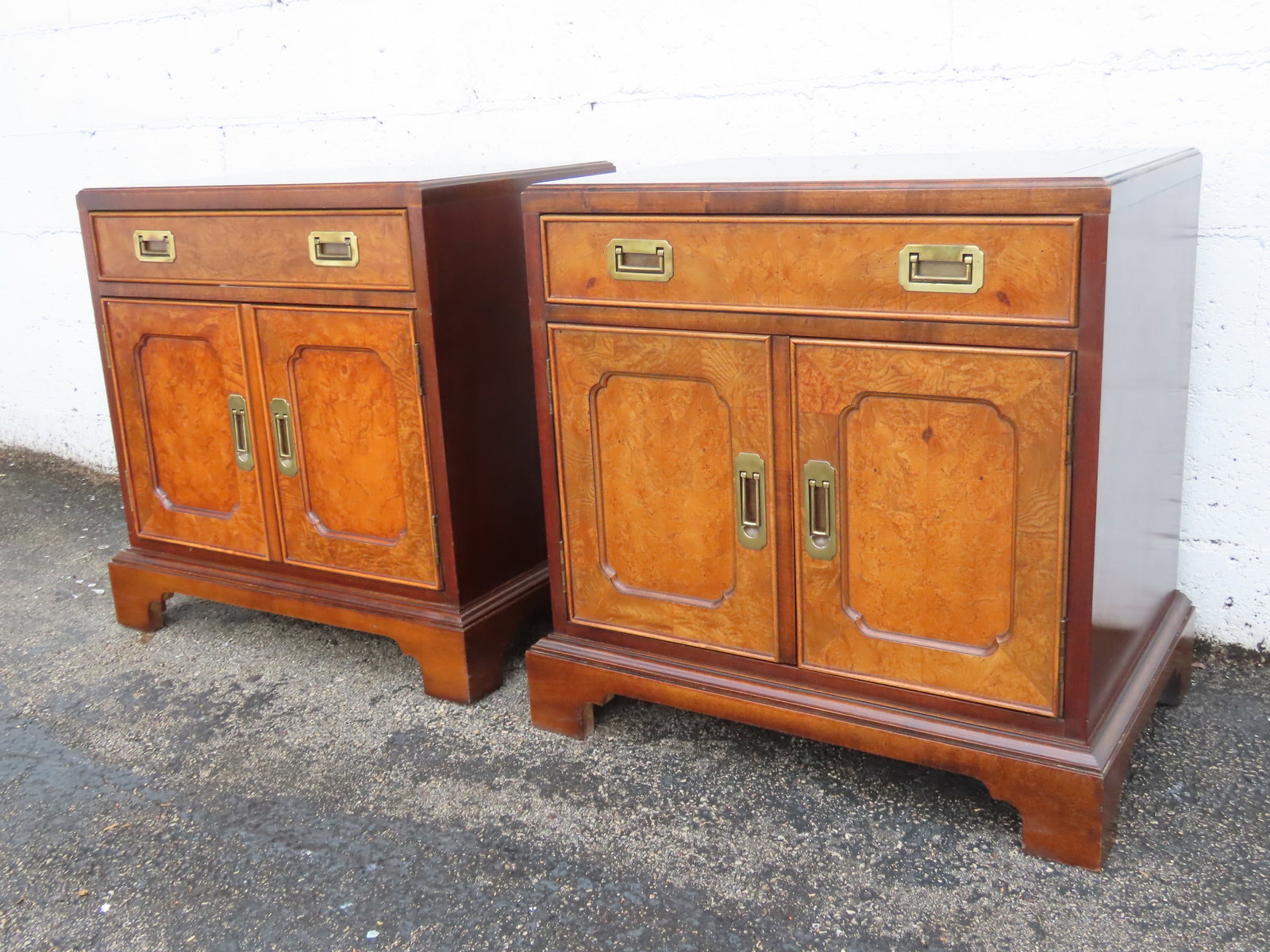 Century Hollywood Regency Nightstands End Bedside Tables a Pair 6363 - 3