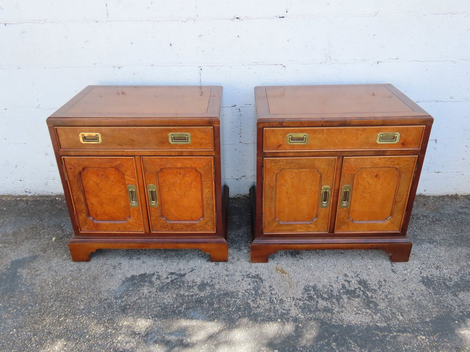 Century Hollywood Regency Nightstands End Bedside Tables a Pair 6363 - 4