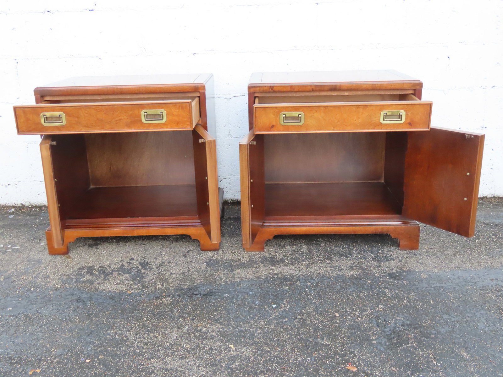 Century Hollywood Regency Nightstands End Bedside Tables a Pair 6363 - 5