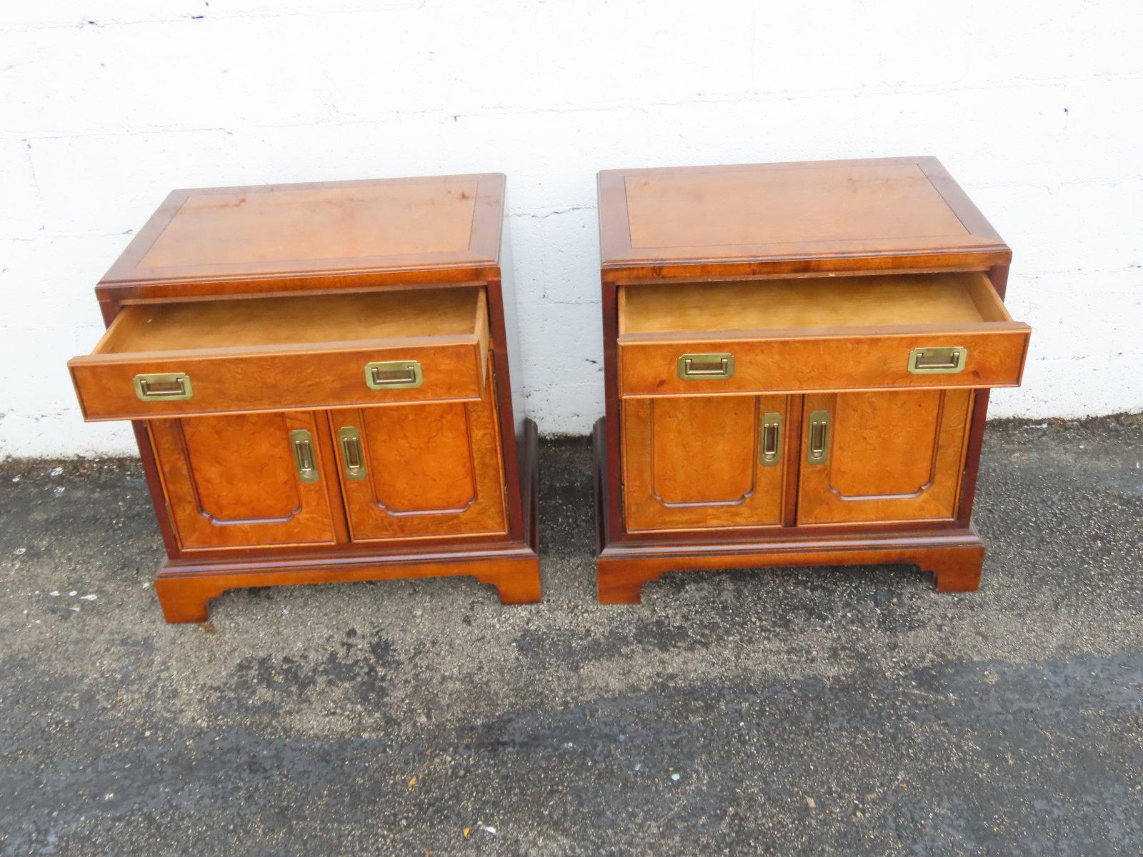 Century Hollywood Regency Nightstands End Bedside Tables a Pair 6363 - 7