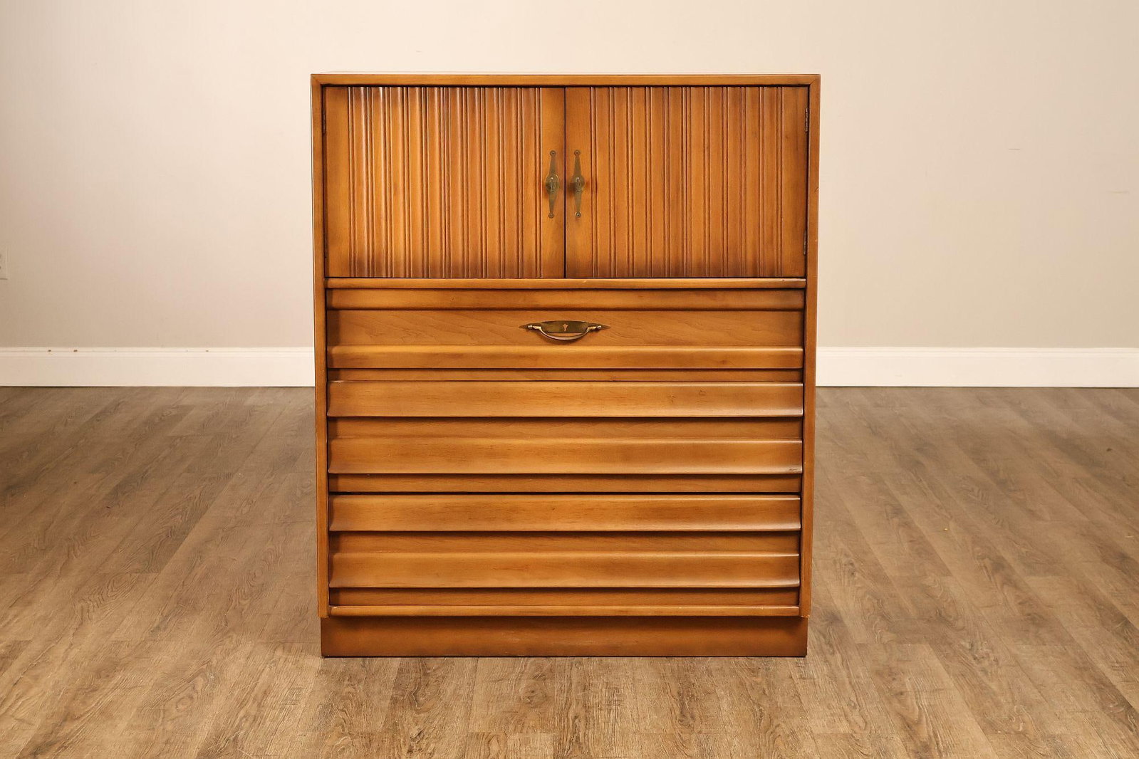 American of Martinsville Mid Century Modern Walnut Tall Chest - 17