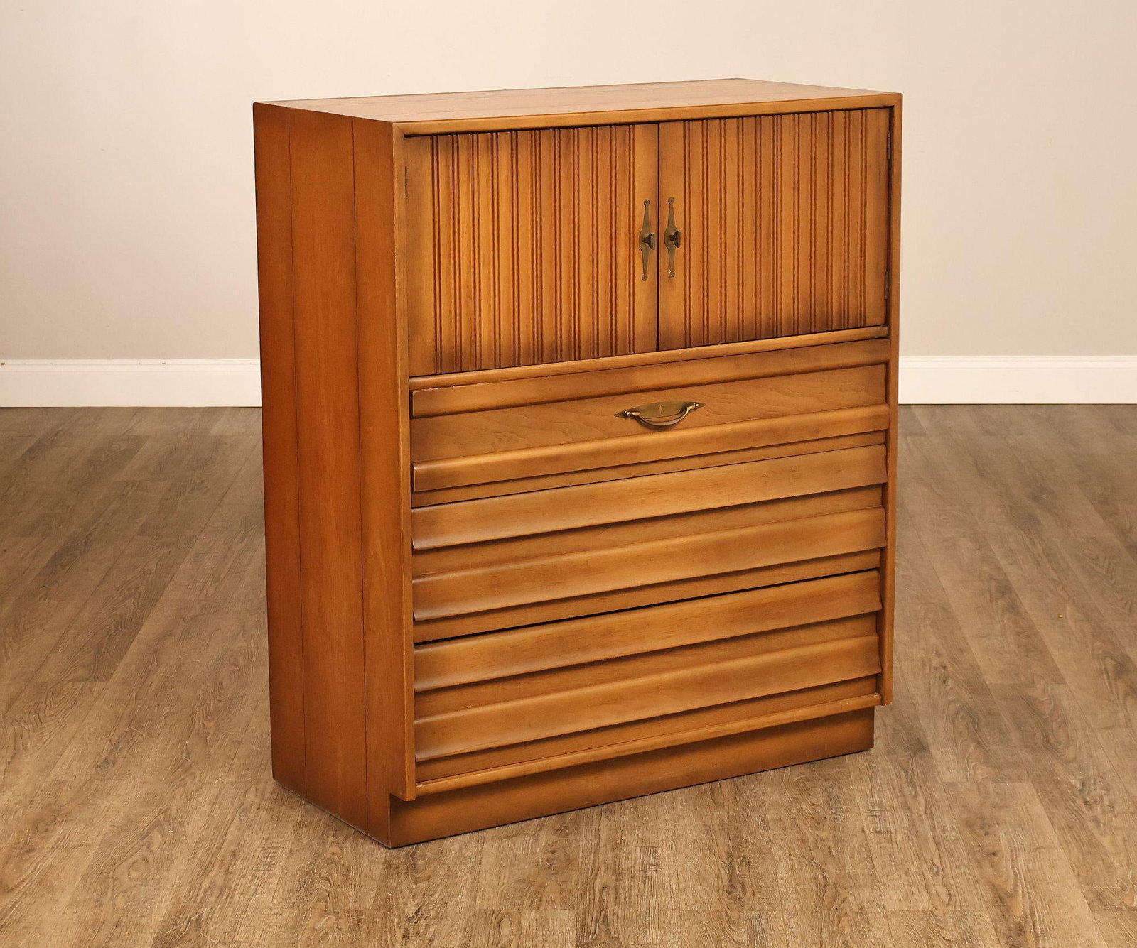 American of Martinsville Mid Century Modern Walnut Tall Chest - 2