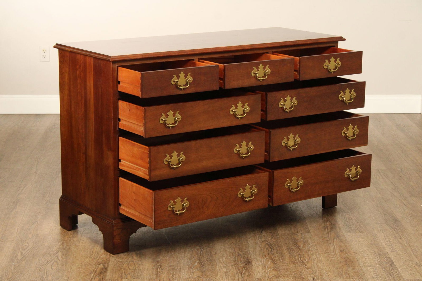 Stickley Chippendale Style Cherry Dresser - 3