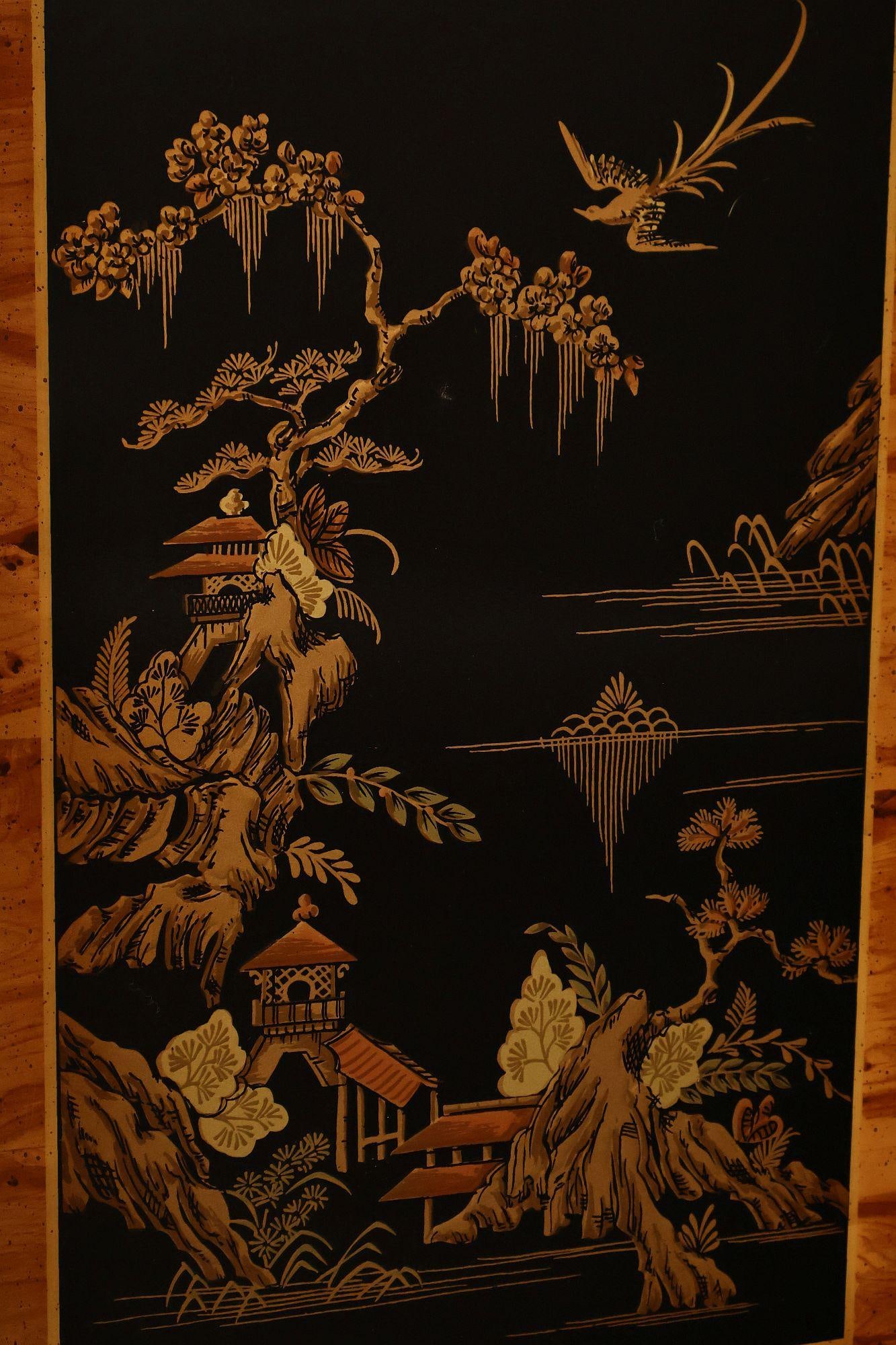 Drexel Asian Style Chinoiserie Display Cabinet Breakfront - 13