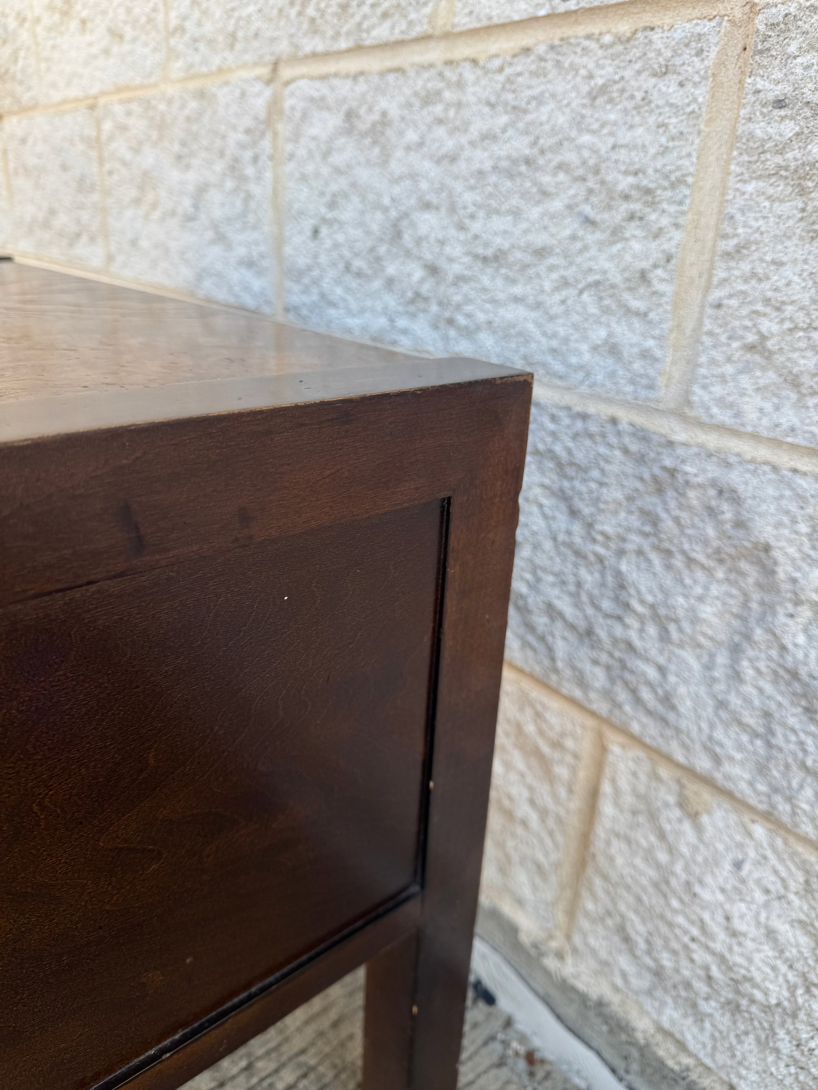 Mid-Century Burl Wood Nightstand by Century Furniture With Brass Pulls - 11