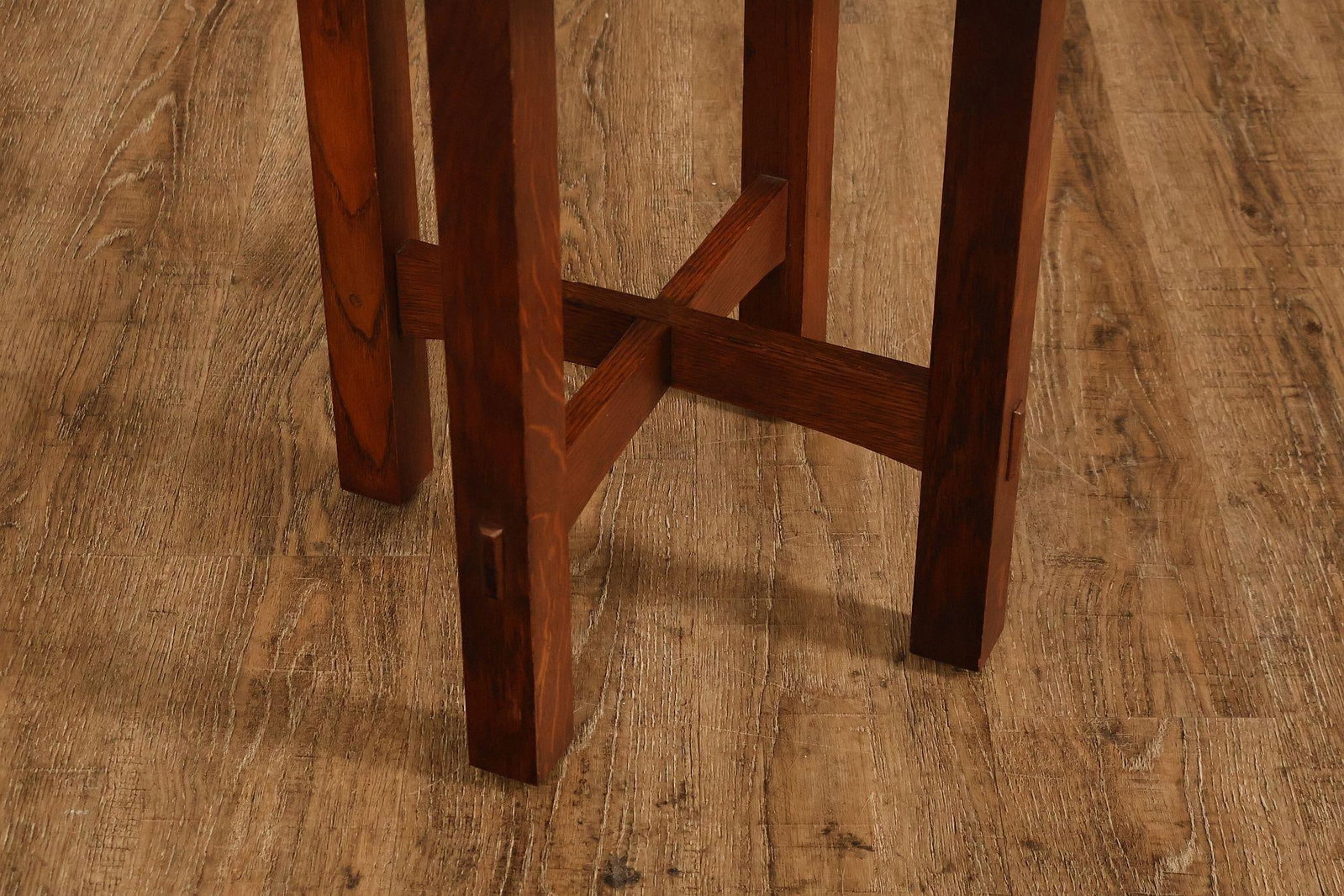 Stickley Mission Collection Oak Octagonal Tabouret Table - 12