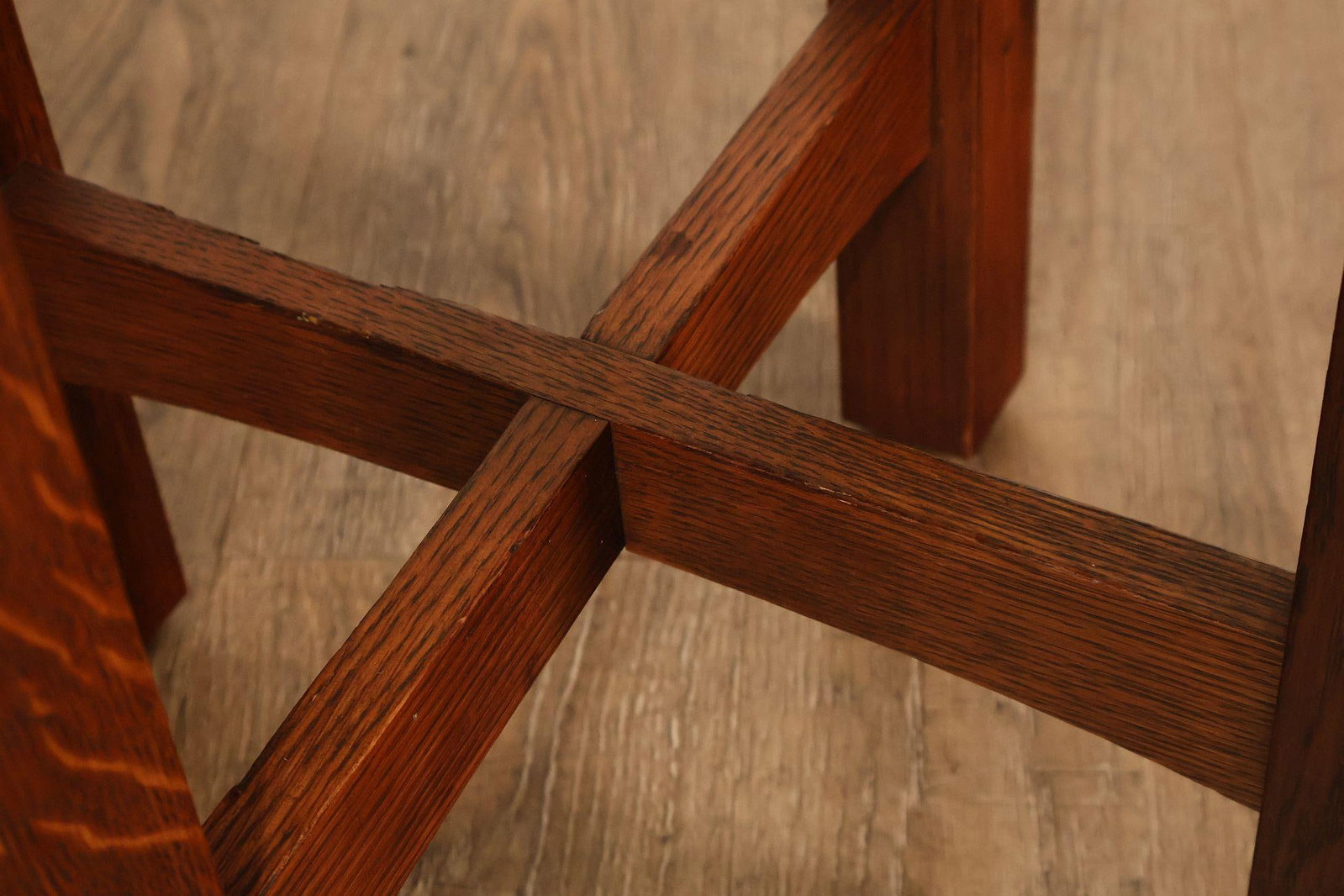 Stickley Mission Collection Oak Octagonal Tabouret Table - 9