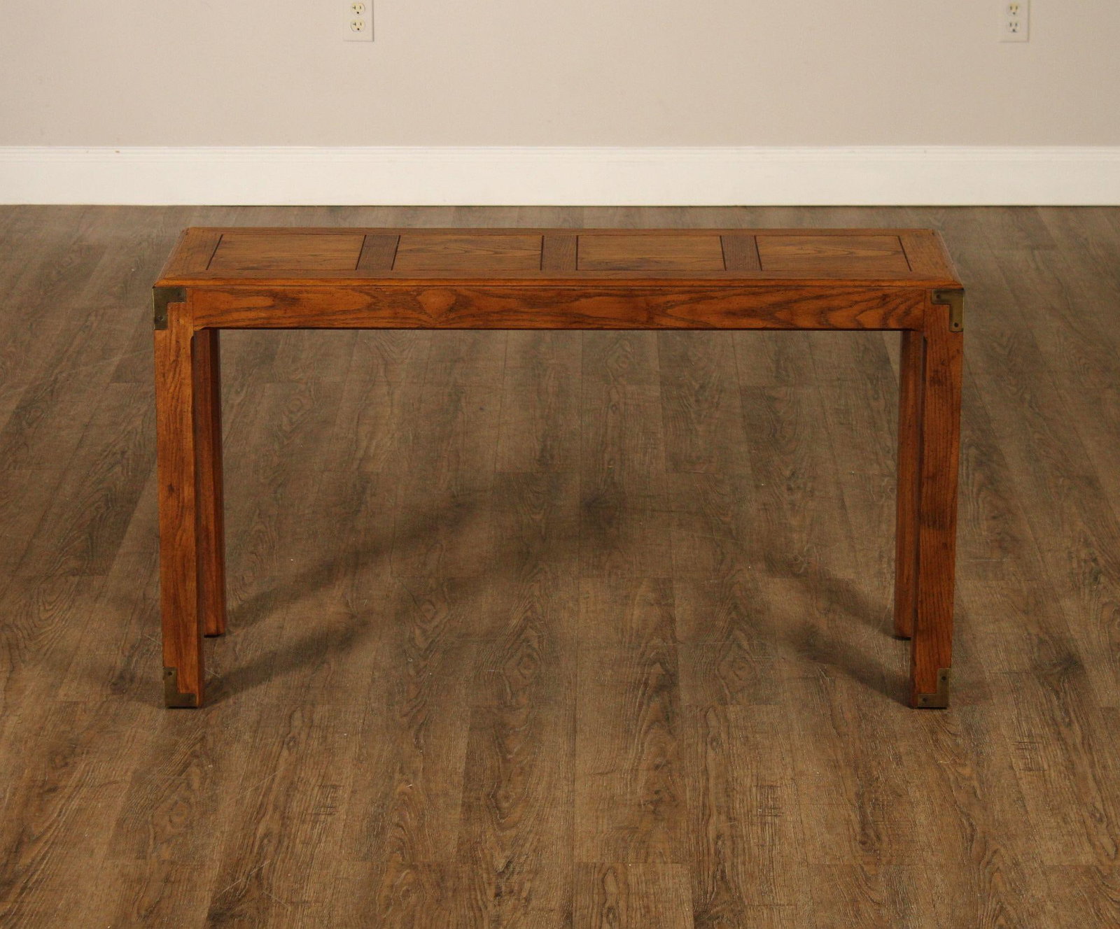 Henredon Artefacts Campaign Style Oak Console Table - 10