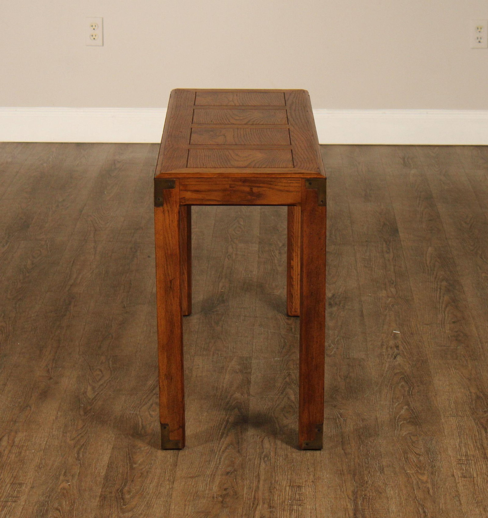 Henredon Artefacts Campaign Style Oak Console Table - 12