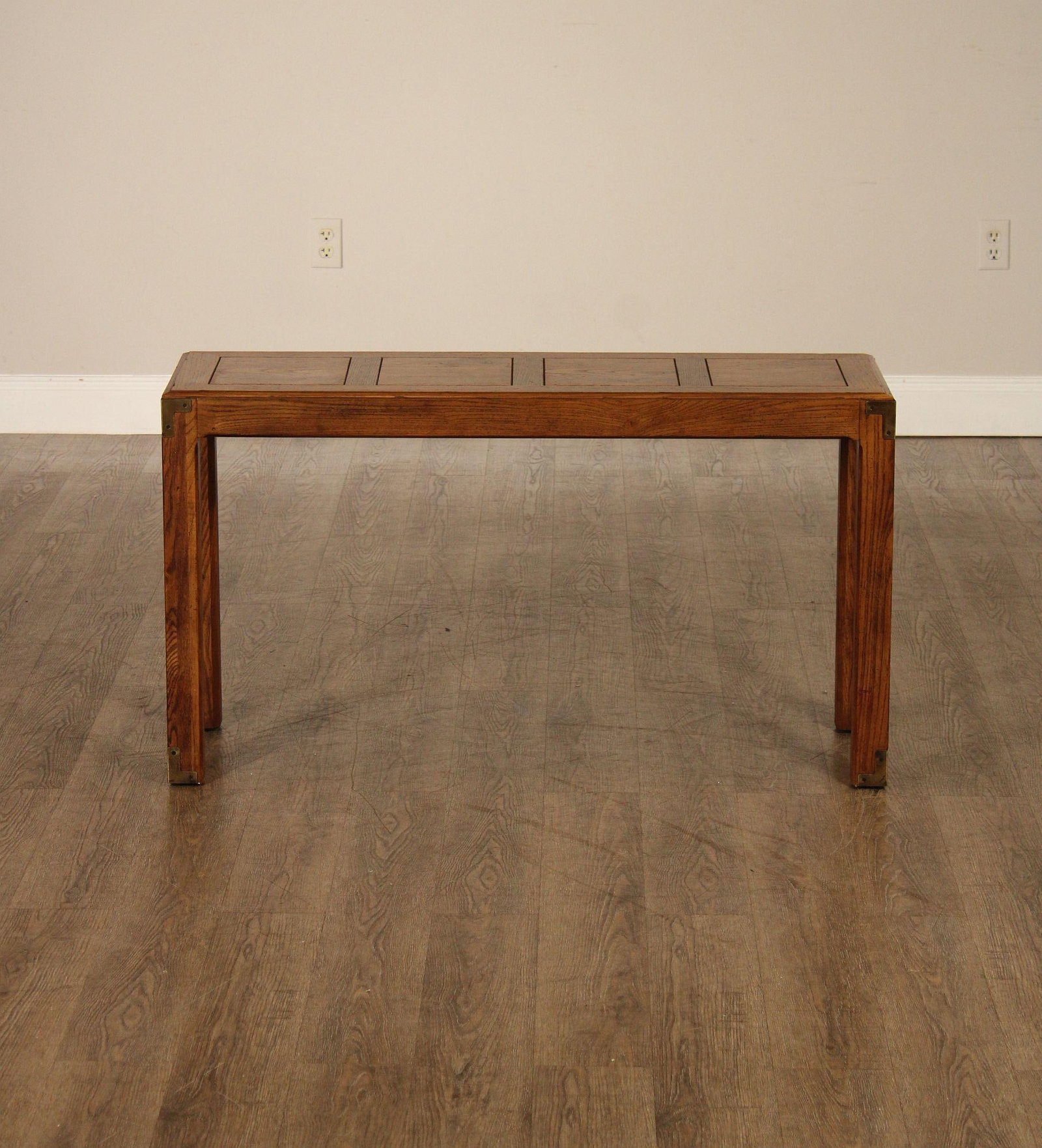 Henredon Artefacts Campaign Style Oak Console Table - 13