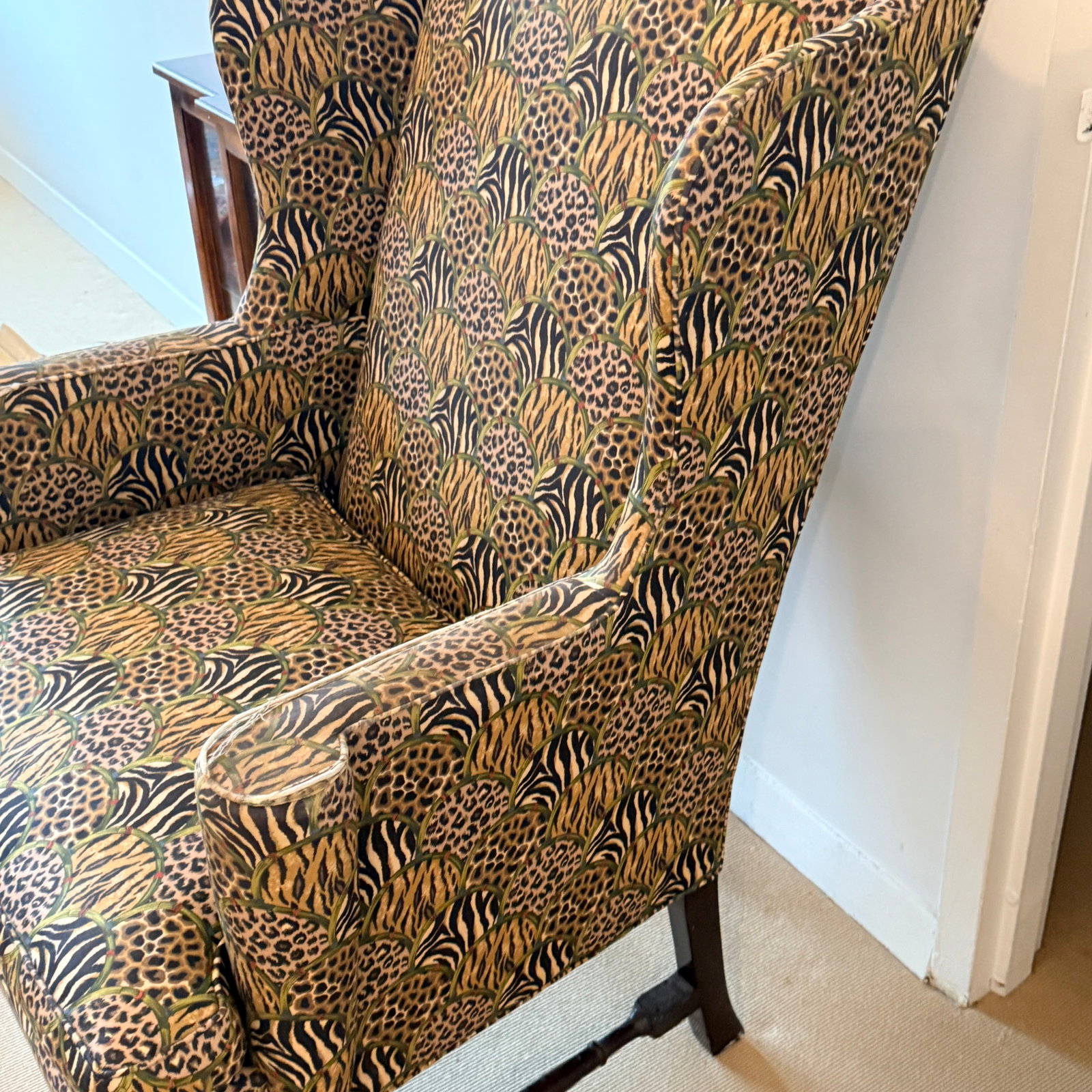 Vintage Hancock & Moore Animal Print Wingback - 10