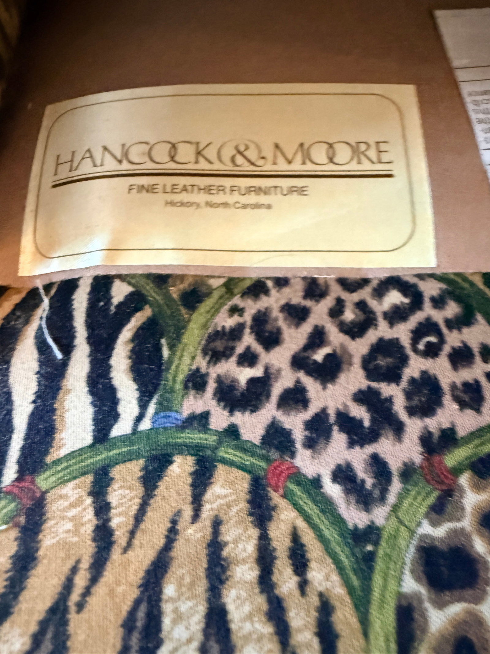 Vintage Hancock & Moore Animal Print Wingback - 3
