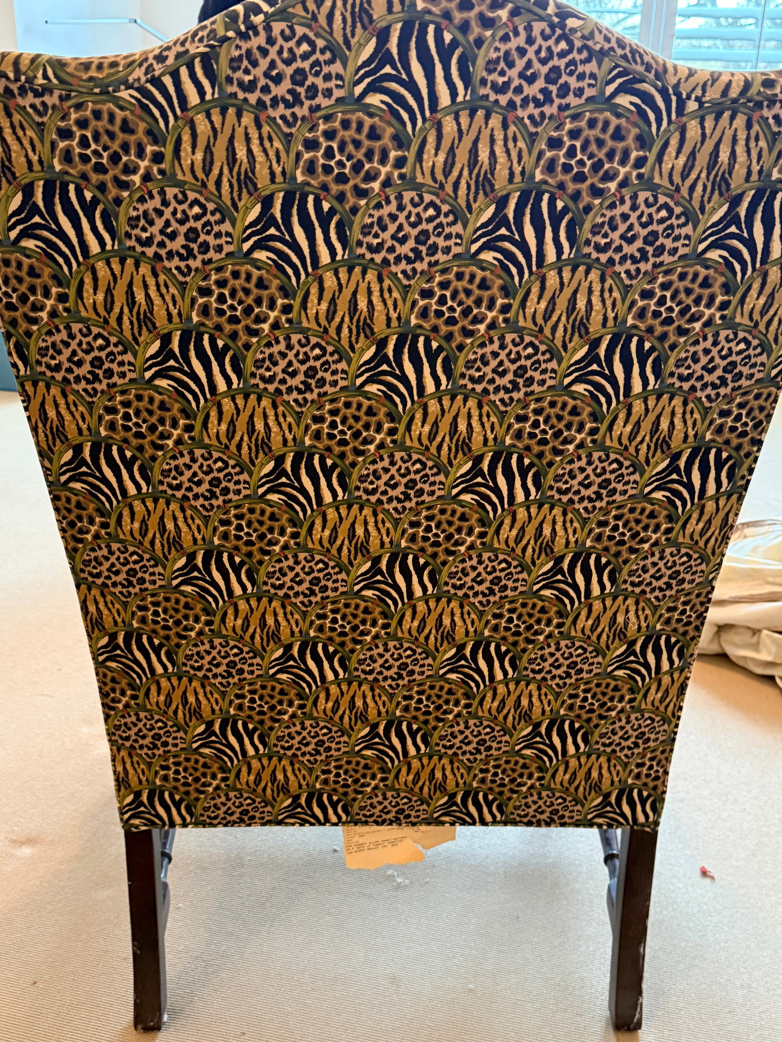 Vintage Hancock & Moore Animal Print Wingback - 5