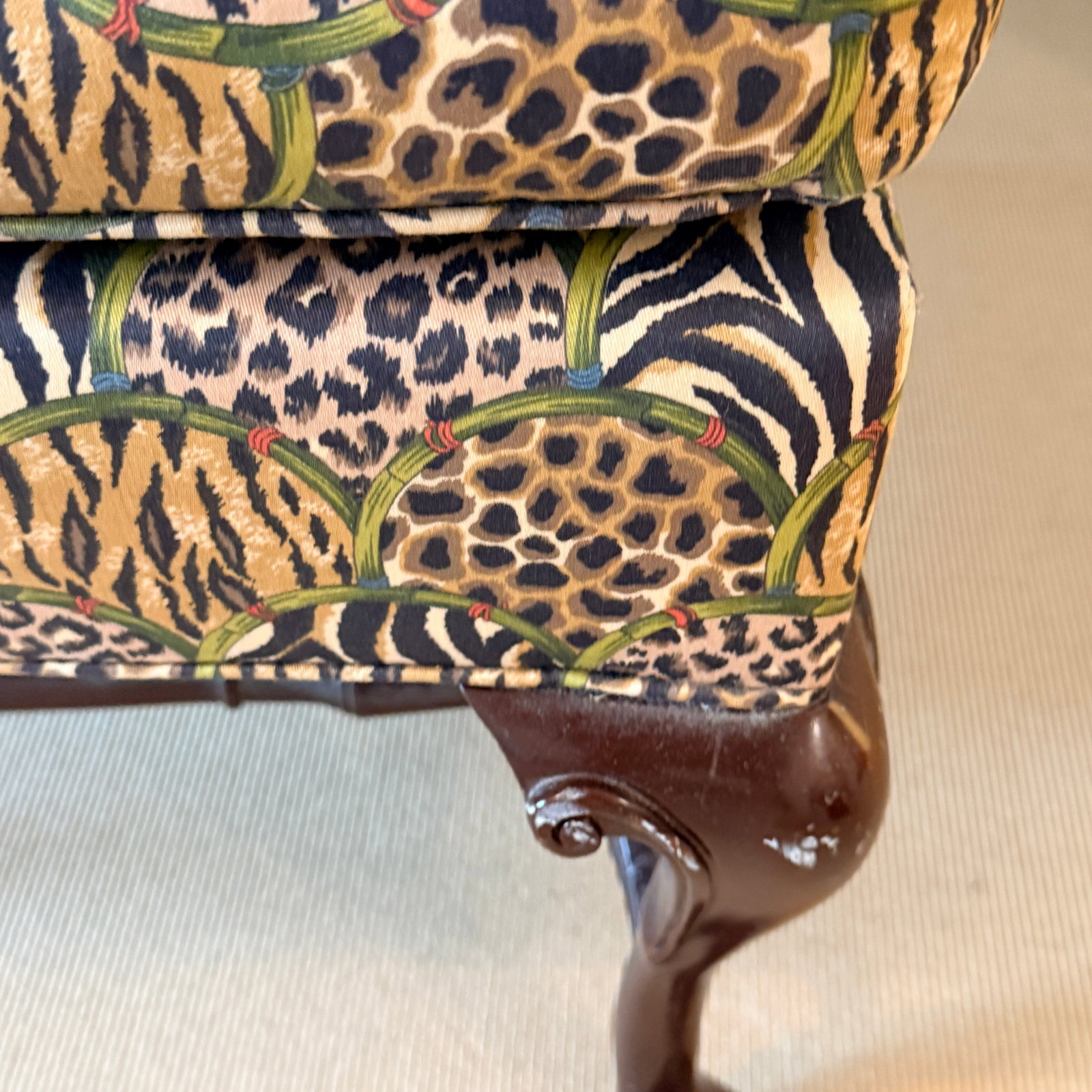 Vintage Hancock & Moore Animal Print Wingback - 6