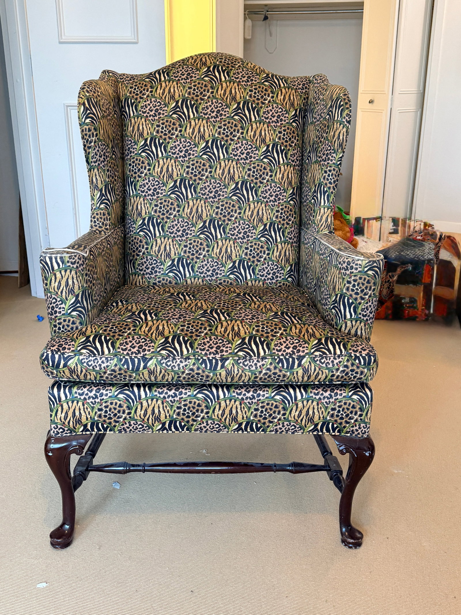 Vintage Hancock & Moore Animal Print Wingback - 7