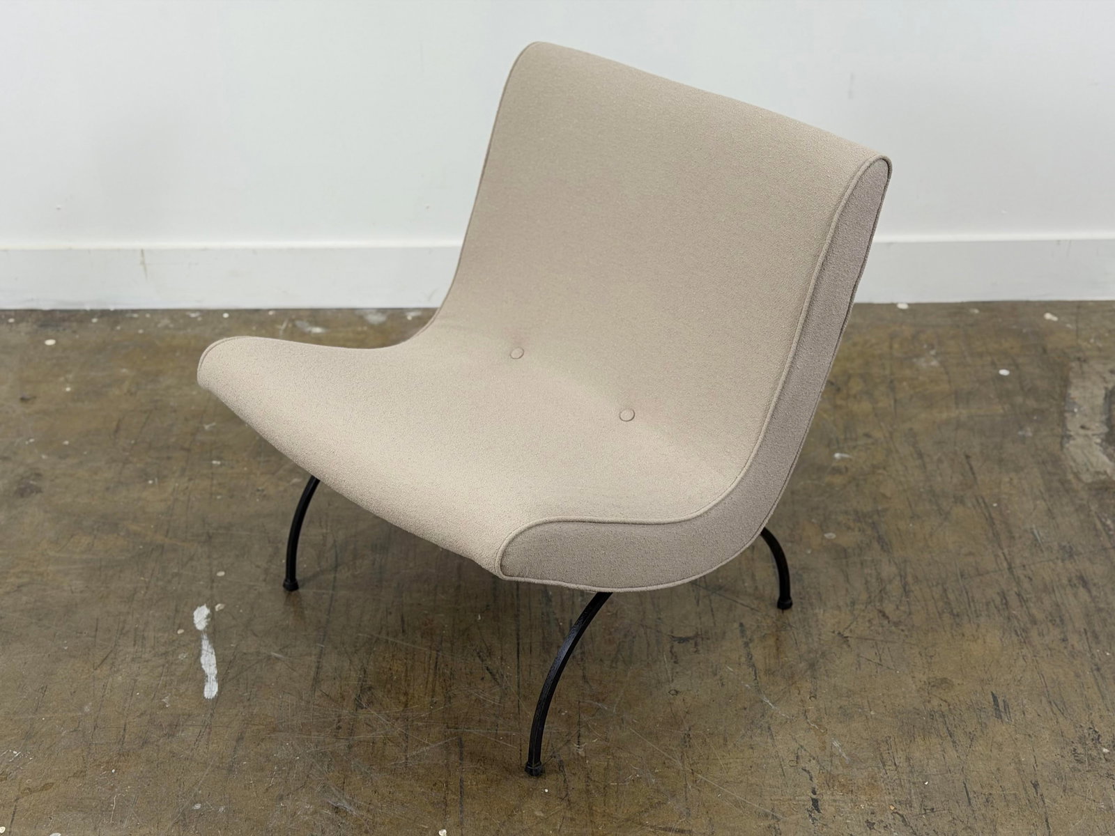 Milo Baughman Scoop Chair - Iron Base - Thayer Coggin Circa 1960s - 5