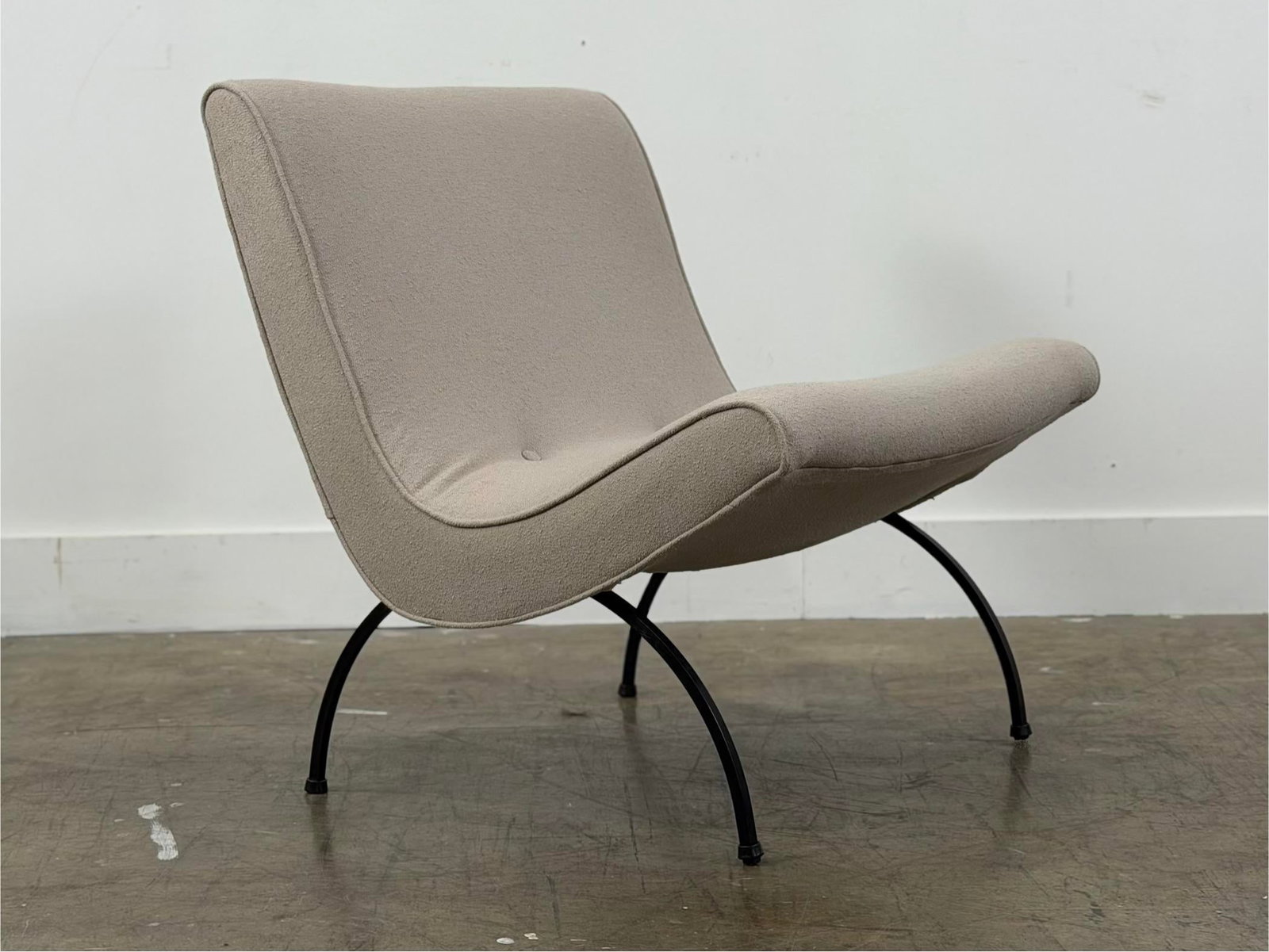 Milo Baughman Scoop Chair - Iron Base - Thayer Coggin Circa 1960s - 8