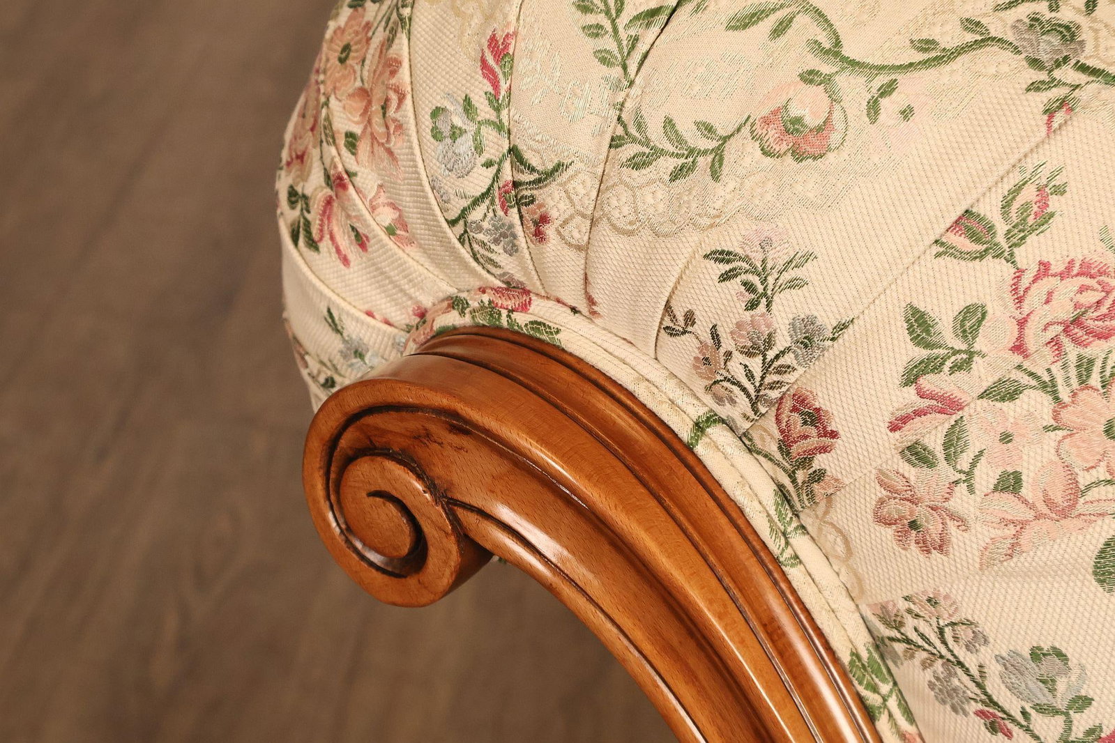 French Louis XV Style Two Piece Chaise Lounge Chair With Ottoman - 13