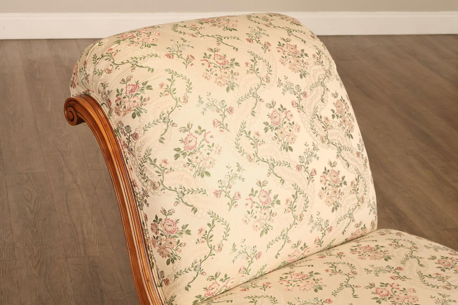 French Louis XV Style Two Piece Chaise Lounge Chair With Ottoman - 5