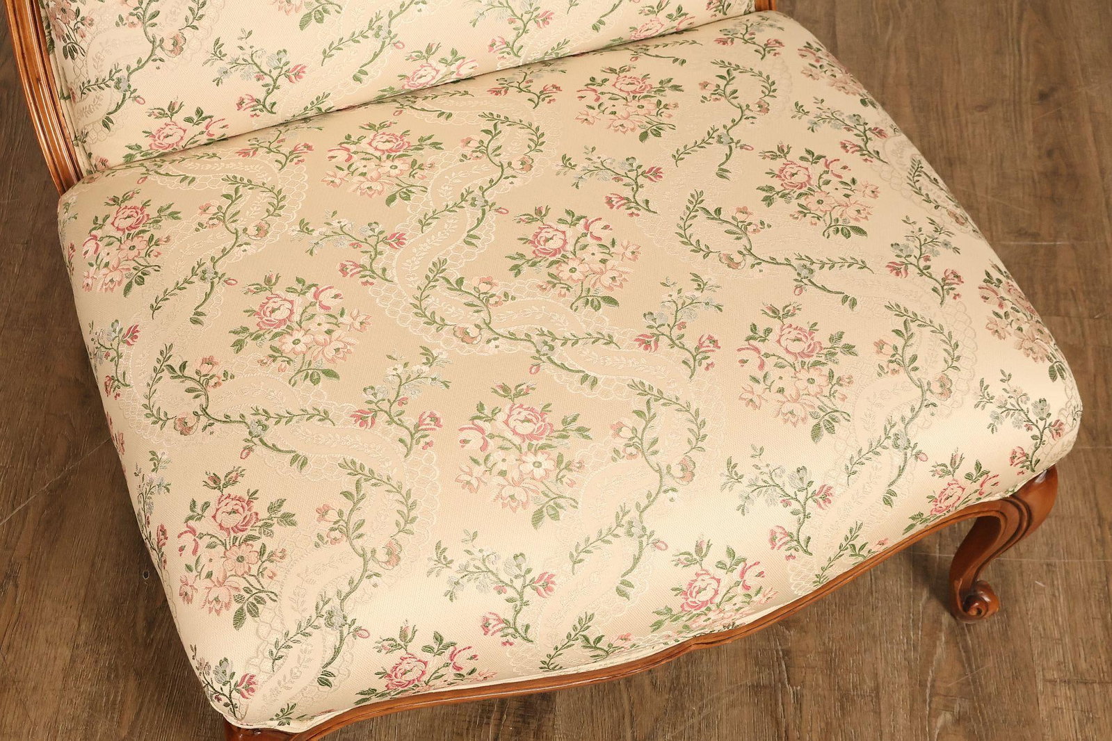 French Louis XV Style Two Piece Chaise Lounge Chair With Ottoman - 6