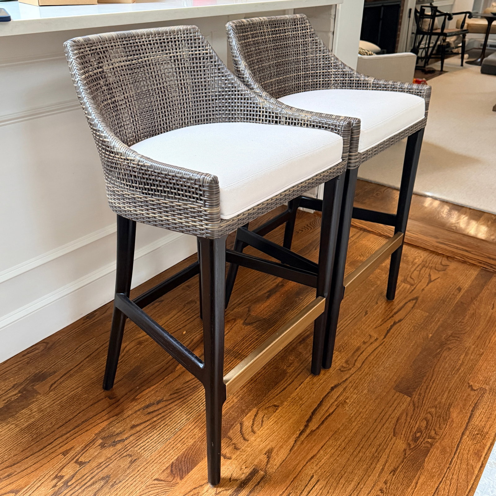 Pair Palecek Vincent Barstools - 2