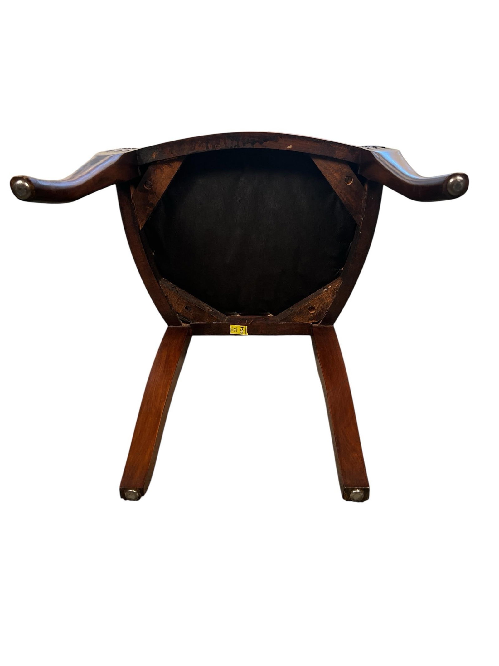 Pair of Late 19th Century Provincial French Lyre-Back Dining Chairs, Empire Revival - 11