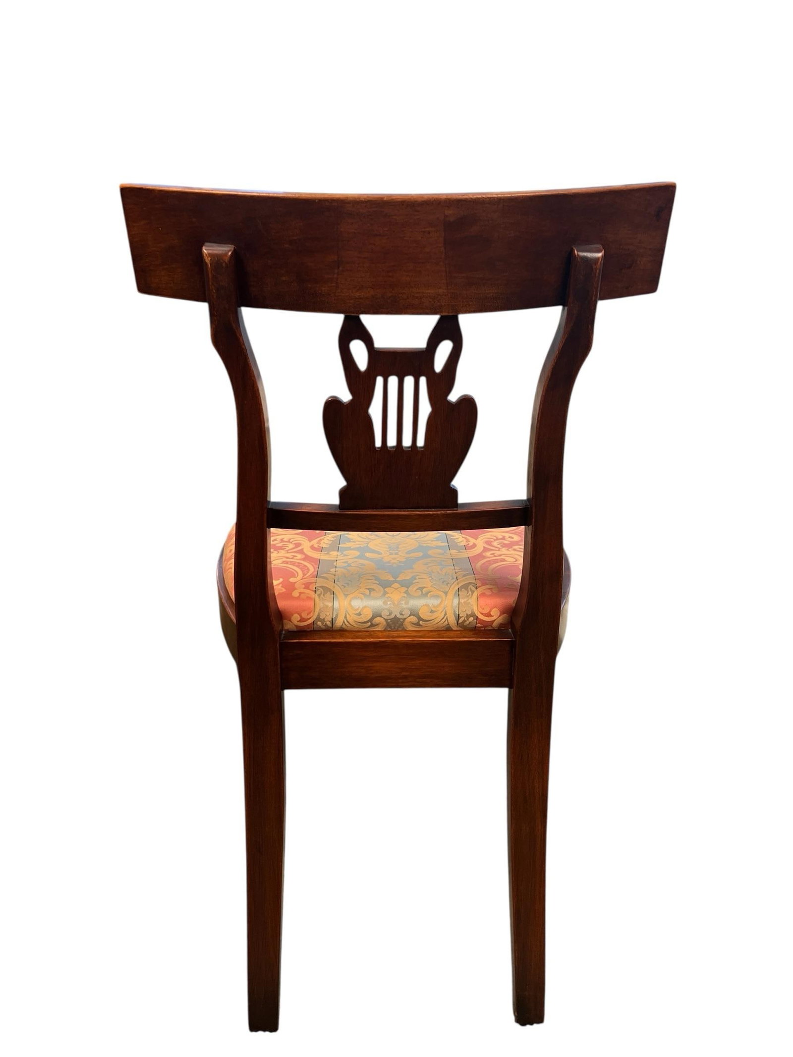 Pair of Late 19th Century Provincial French Lyre-Back Dining Chairs, Empire Revival - 5