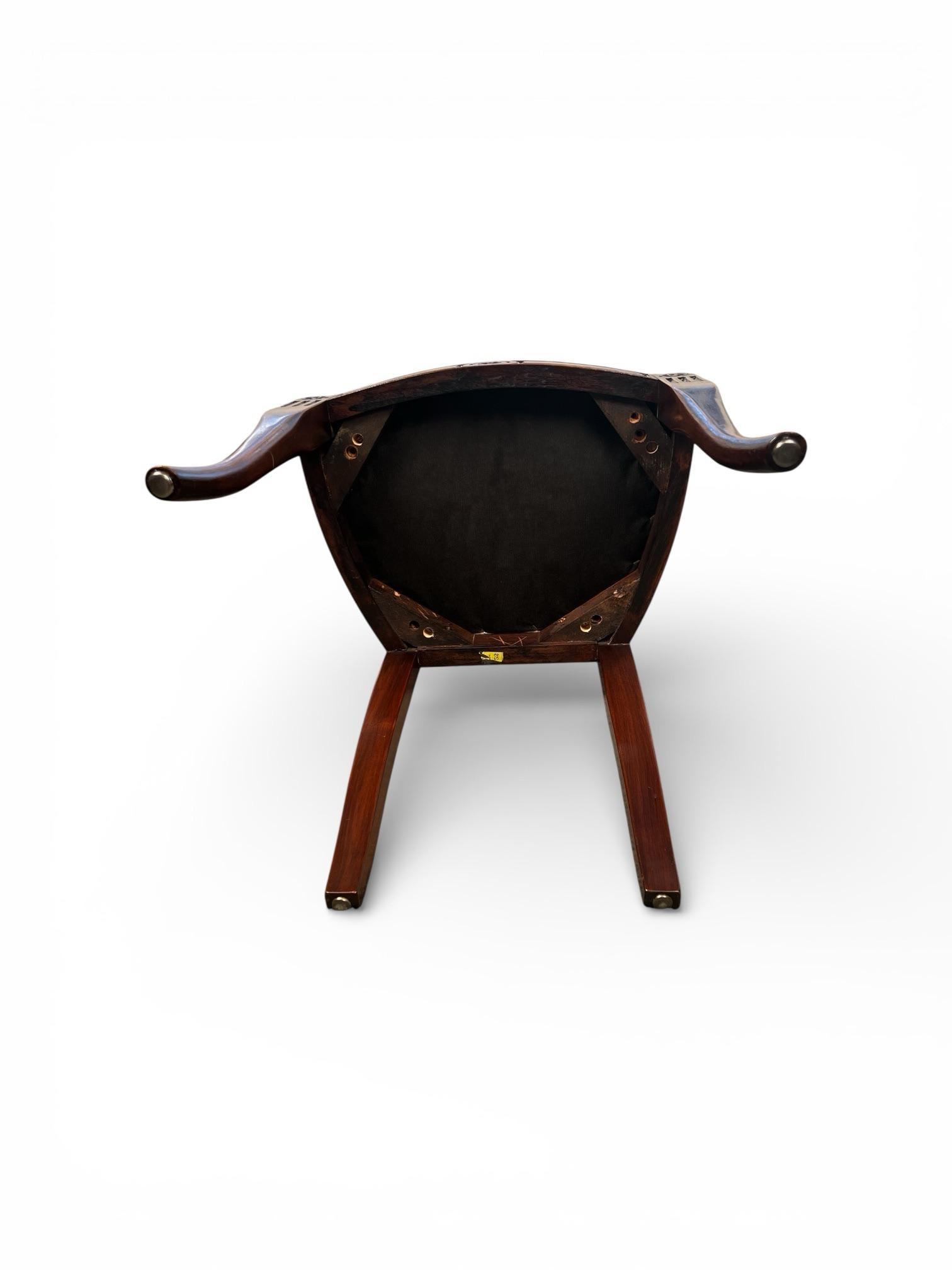 Pair of Late 19th Century Provincial French Lyre-Back Dining Chairs, Empire Revival - 7