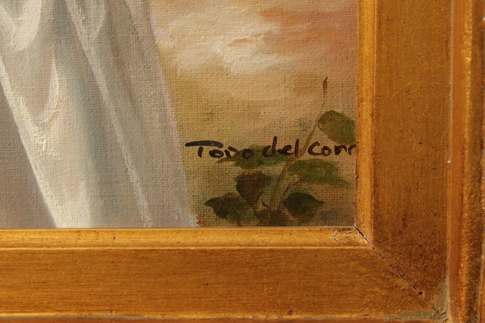 20th Century Portrait of Woman, signed 'Toro del Corro' - 7