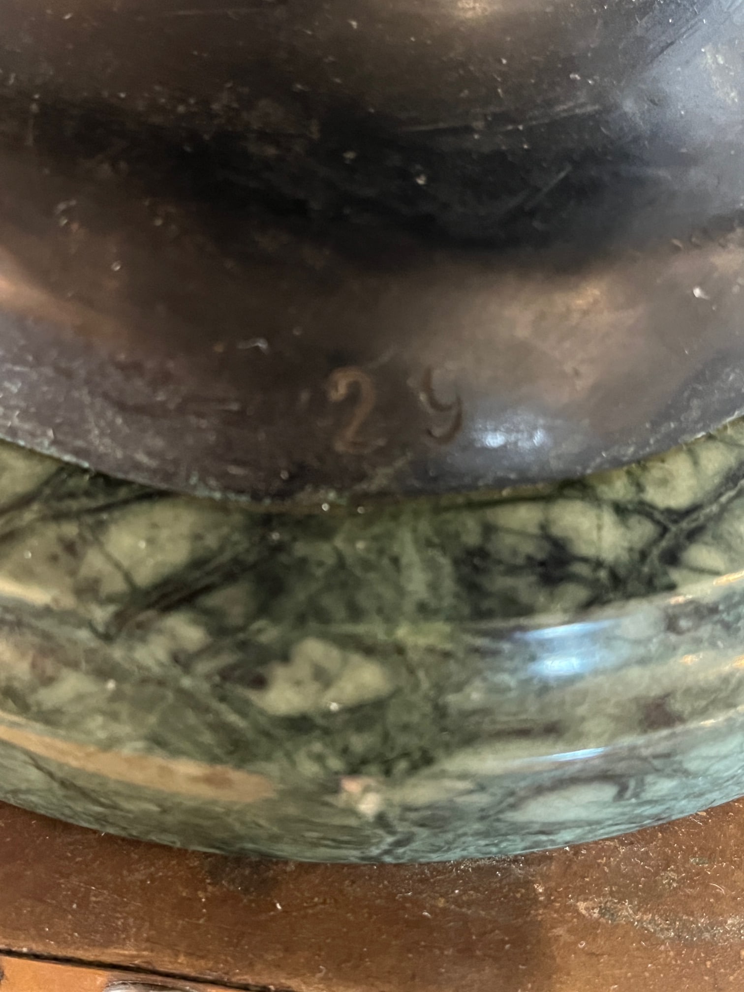 Early 20th Century Large 18" Patinated Metal Bust After Luca Madrassi - Heavy 27lb Sculpture on Gree - 8