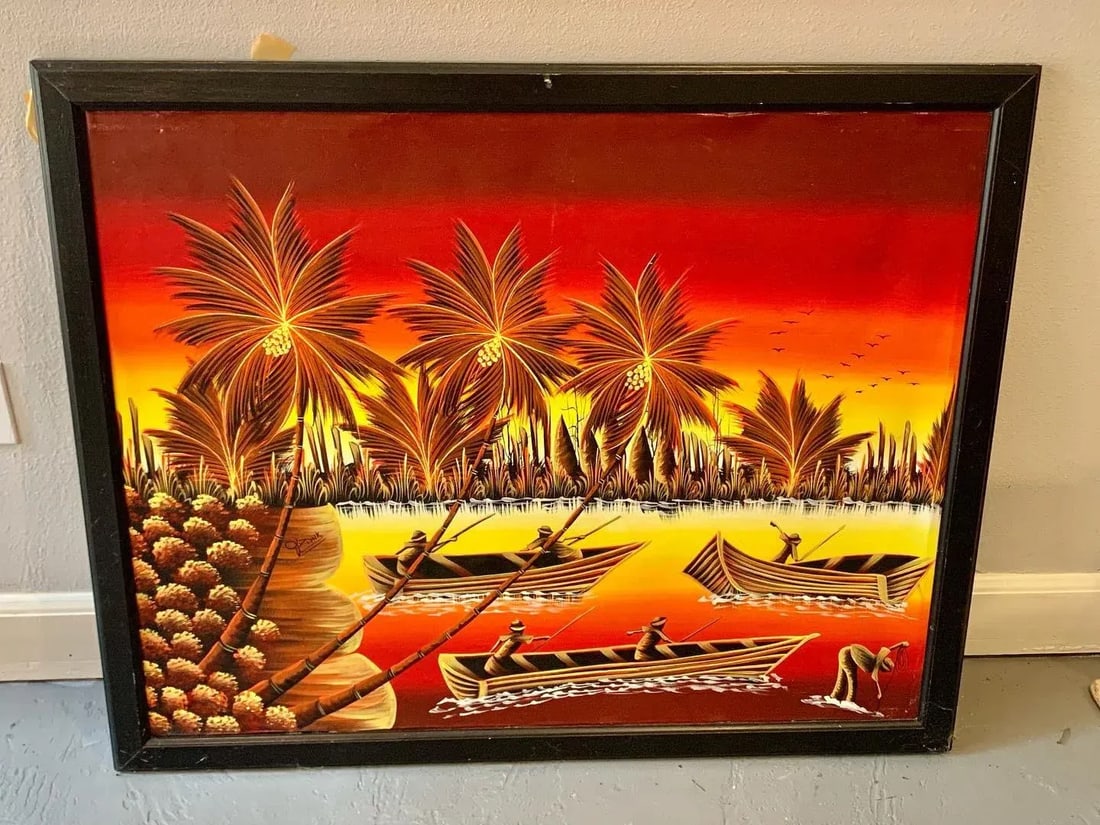 Vintage Tropical Landscape Painting - 11