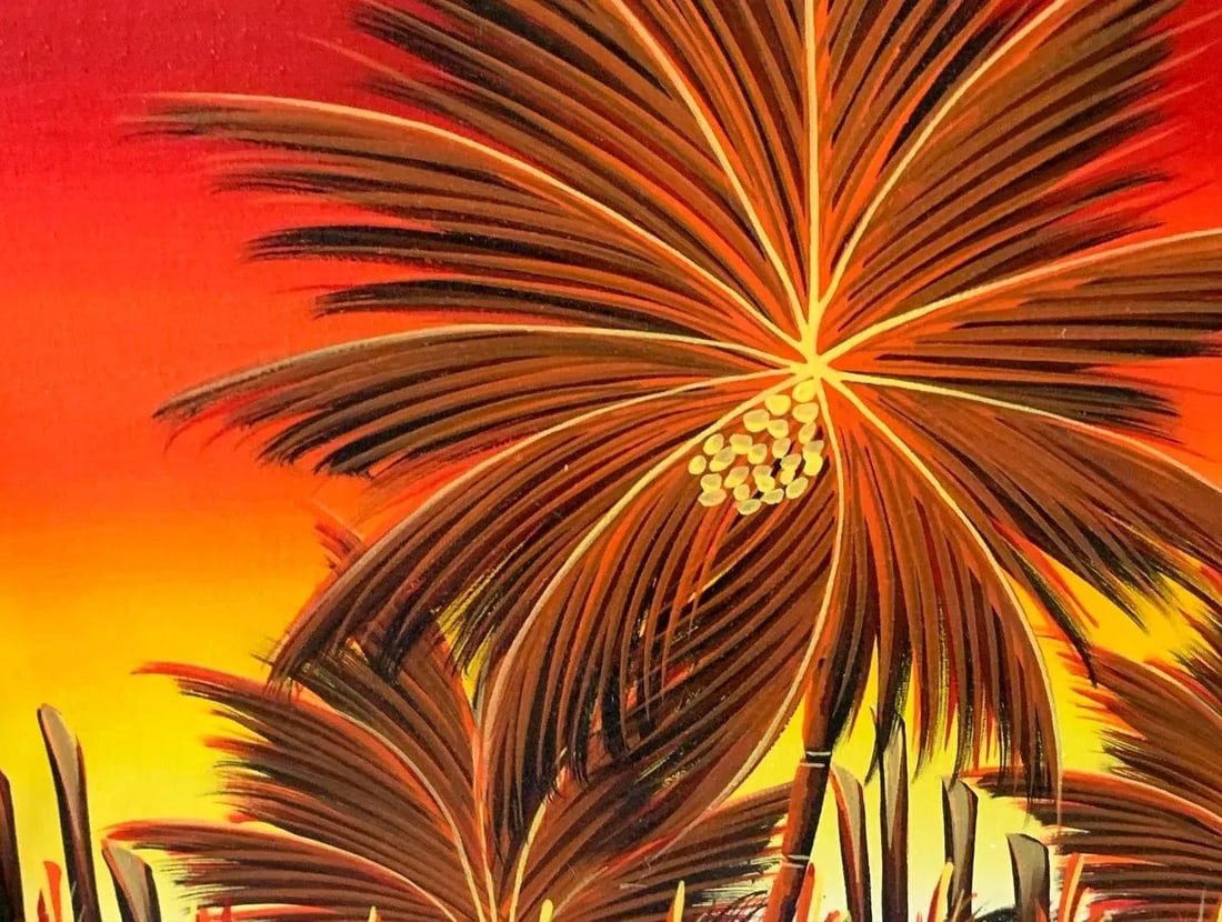 Vintage Tropical Landscape Painting - 4