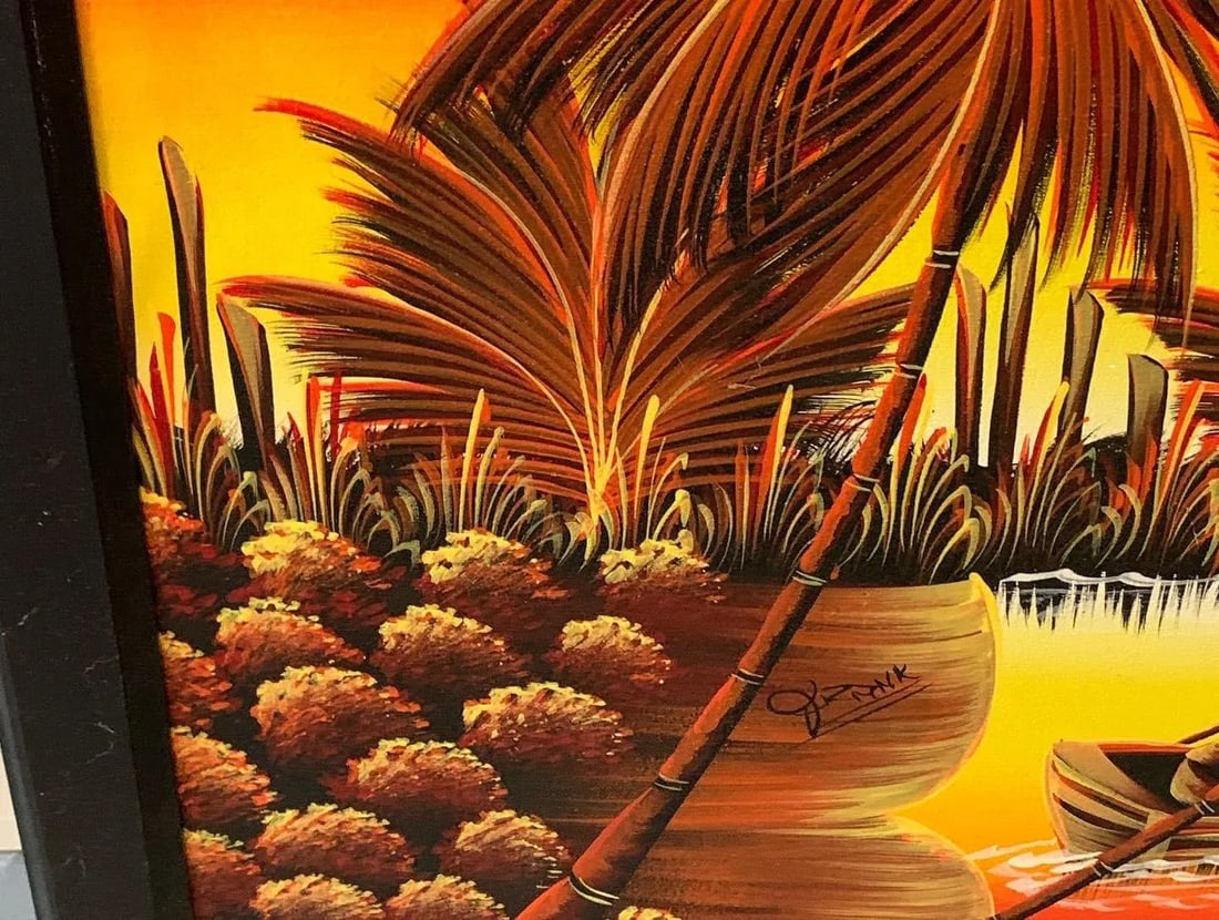 Vintage Tropical Landscape Painting - 5