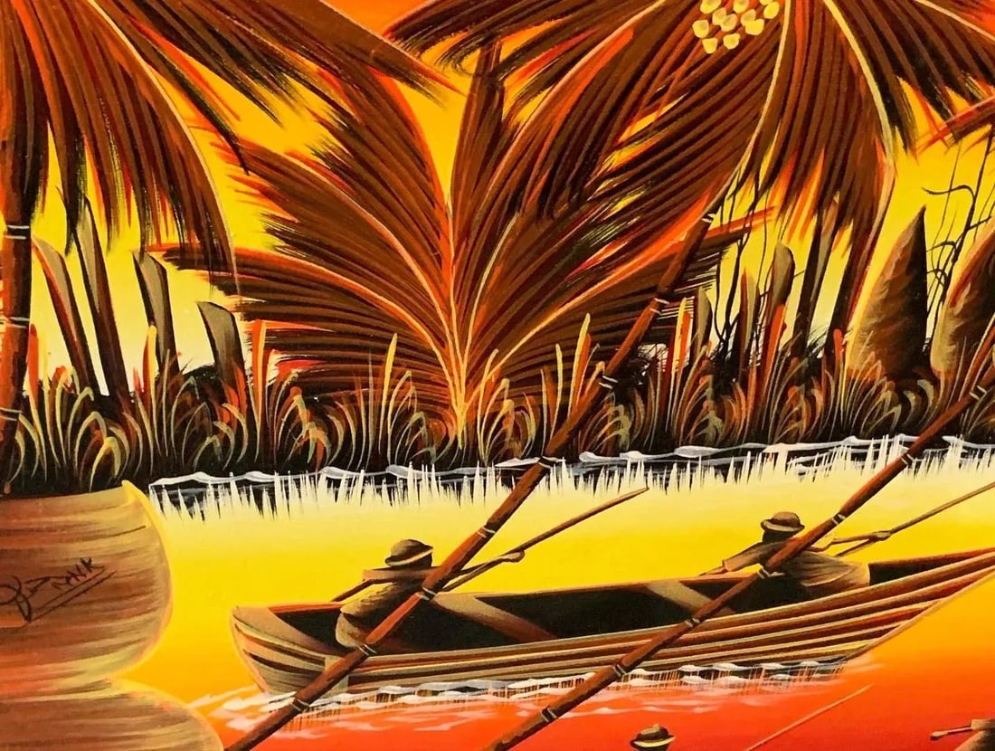 Vintage Tropical Landscape Painting - 6