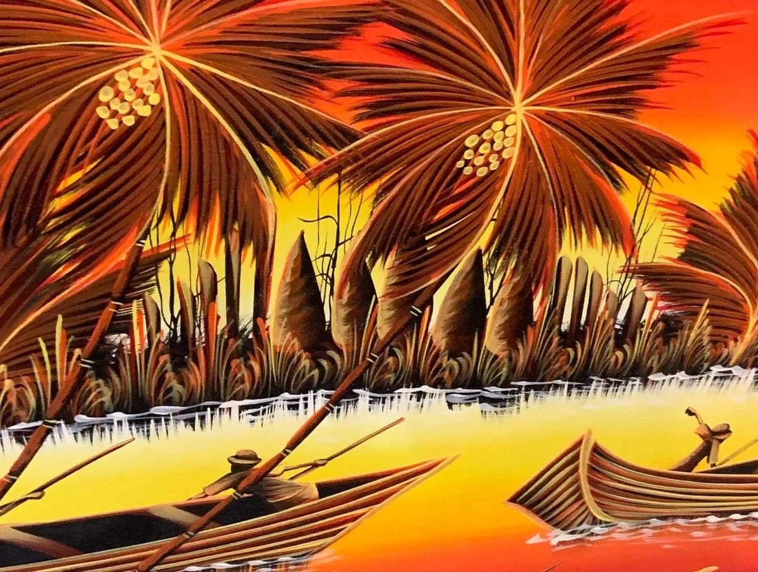 Vintage Tropical Landscape Painting - 7