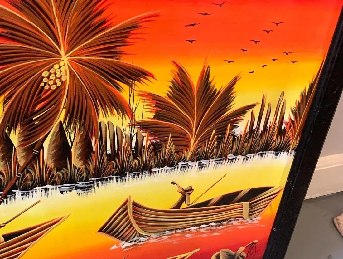 Vintage Tropical Landscape Painting - 8