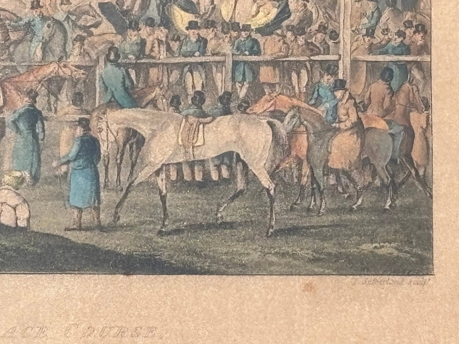Epson Races - Henry Aiken - 19th C. English Equestrian Sporting Print in Original Frame - 12