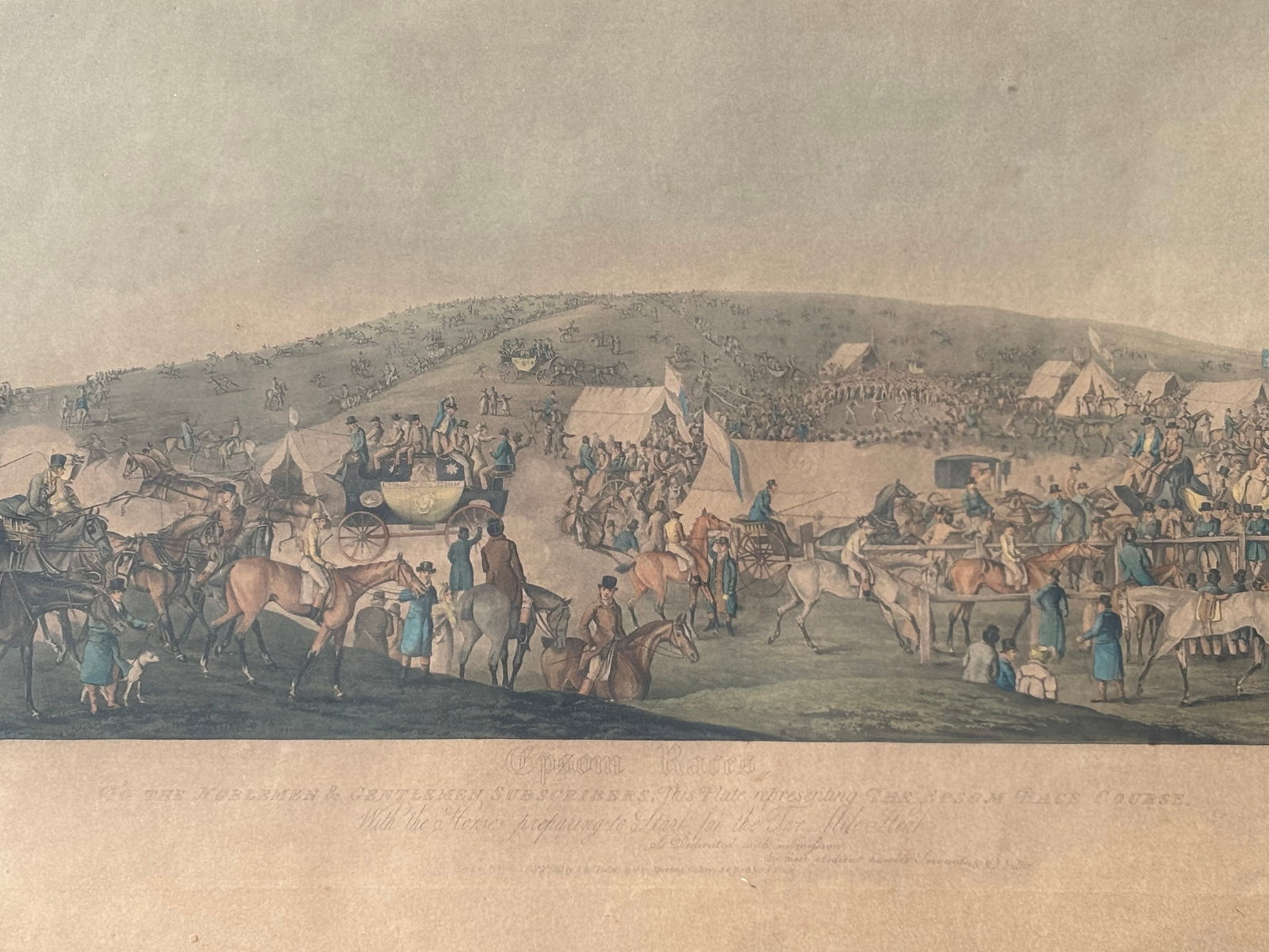 Epson Races - Henry Aiken - 19th C. English Equestrian Sporting Print in Original Frame - 13
