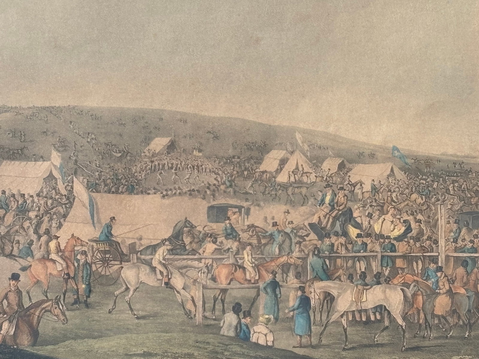 Epson Races - Henry Aiken - 19th C. English Equestrian Sporting Print in Original Frame - 15