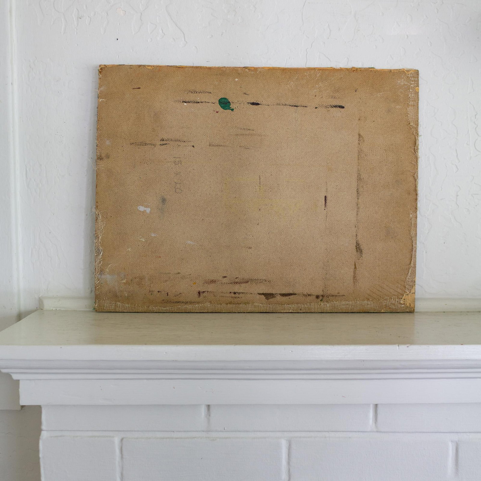 Unsigned Hills and Mountains Landscape Painting on Cheesecloth and Masonite - 10
