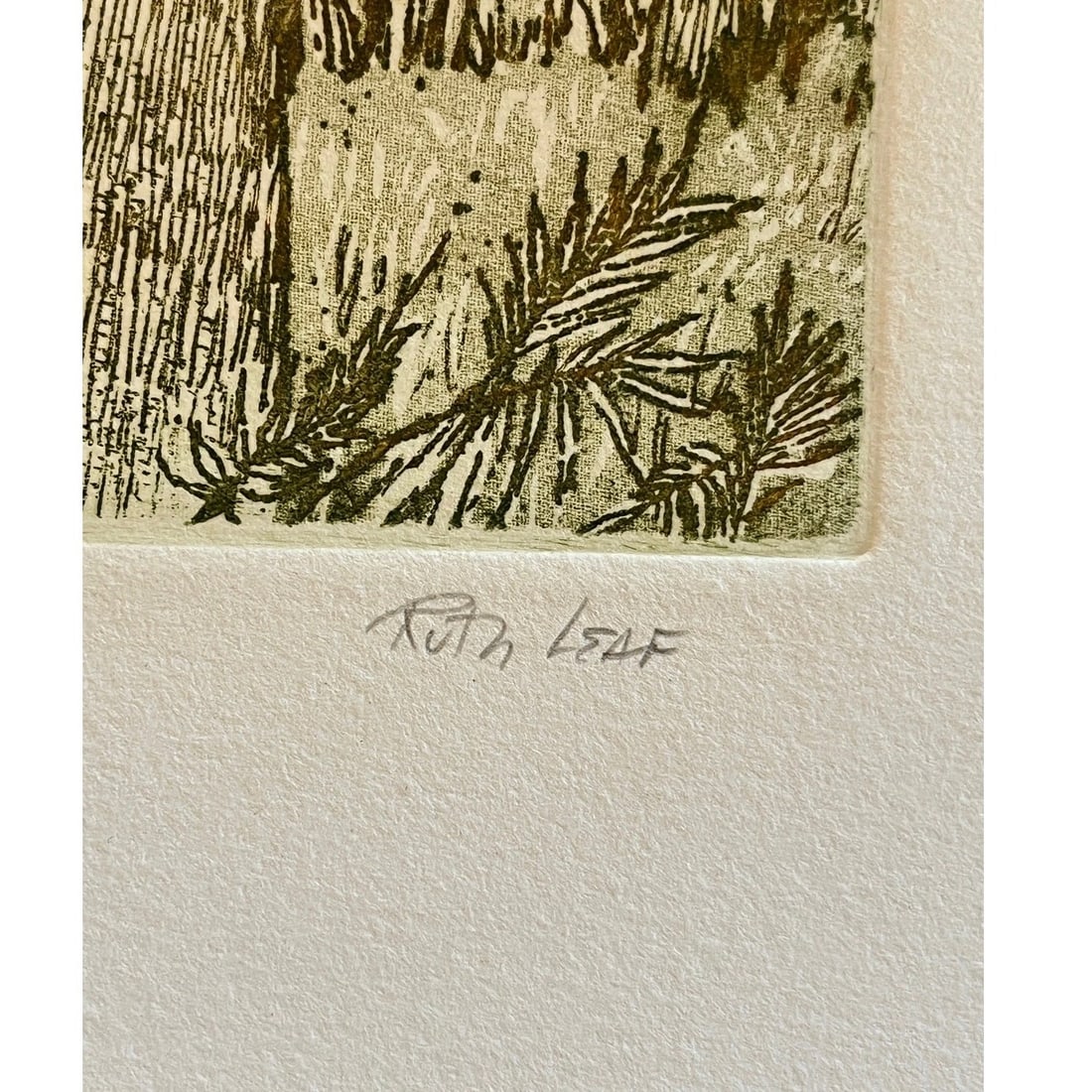 1970s Ruth Leaf Signed Etching "Ballet for 26 Trees" 29x22 Ltd Ed 13/200 BFK Rives Art - 9