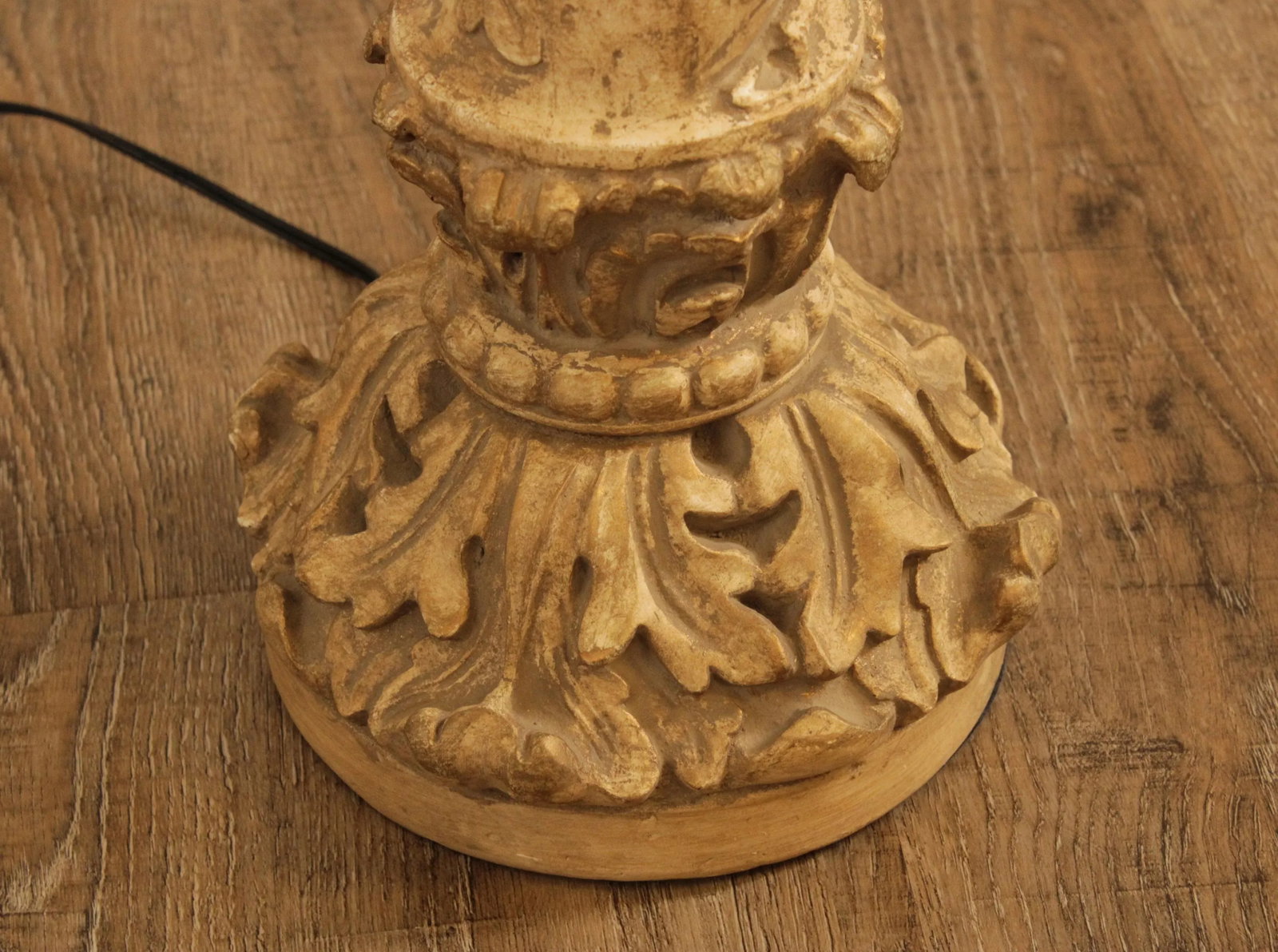 Milano Designs Tall Carved Twisted Torchier Candlestick Table Lamps - A Pair - 6
