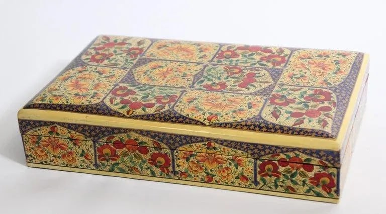 Hand Painted Rajasthani Lacquer Decorative Box - 9