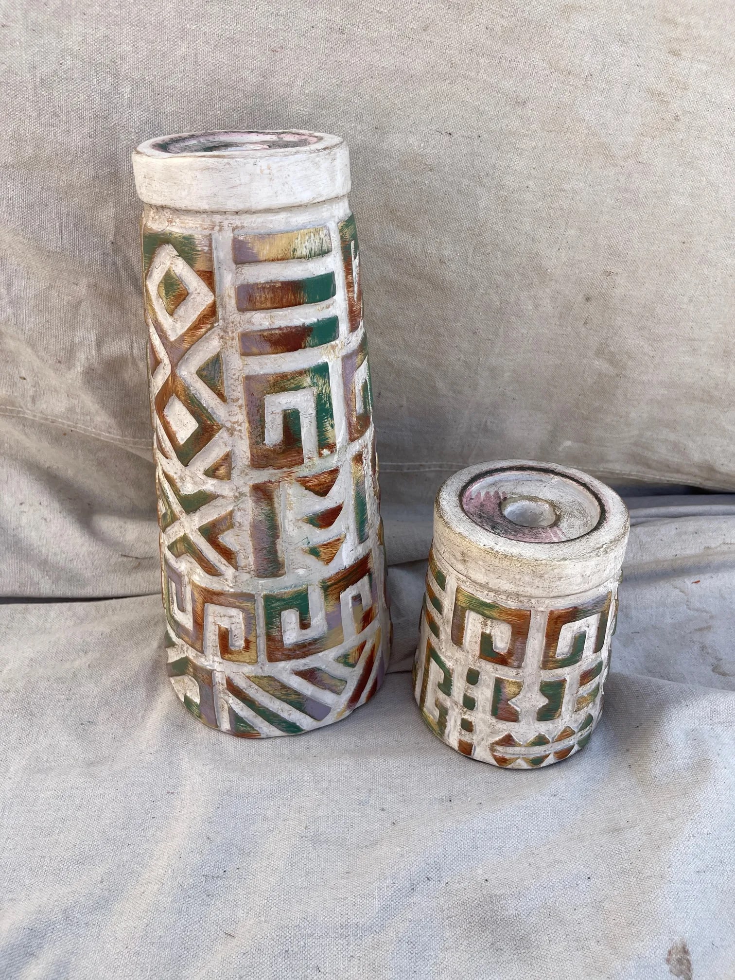 Vintage Mid-Century Modern Vanguard Studios Ceramic Candle Holders-A Pair - 3
