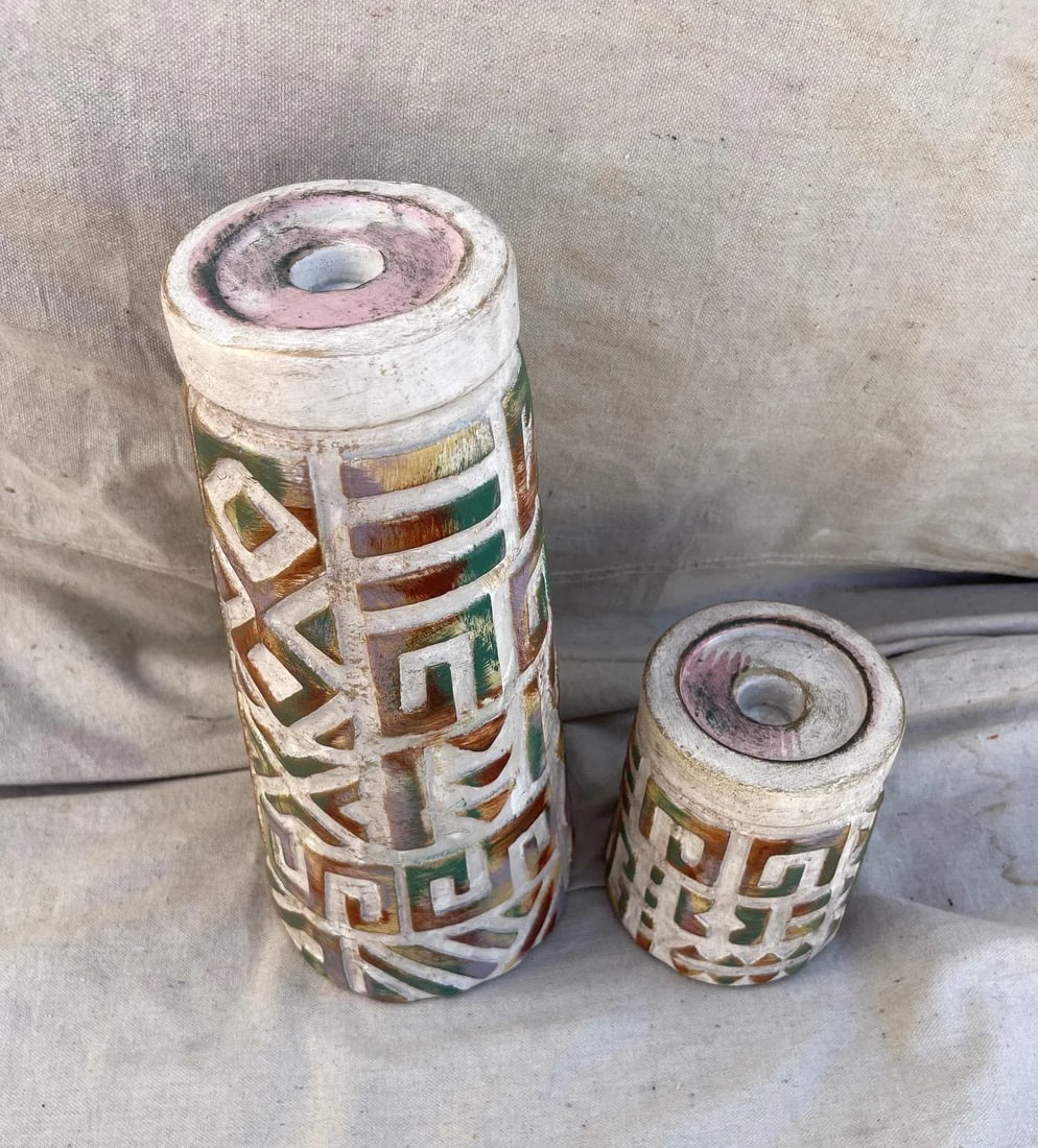 Vintage Mid-Century Modern Vanguard Studios Ceramic Candle Holders-A Pair - 4