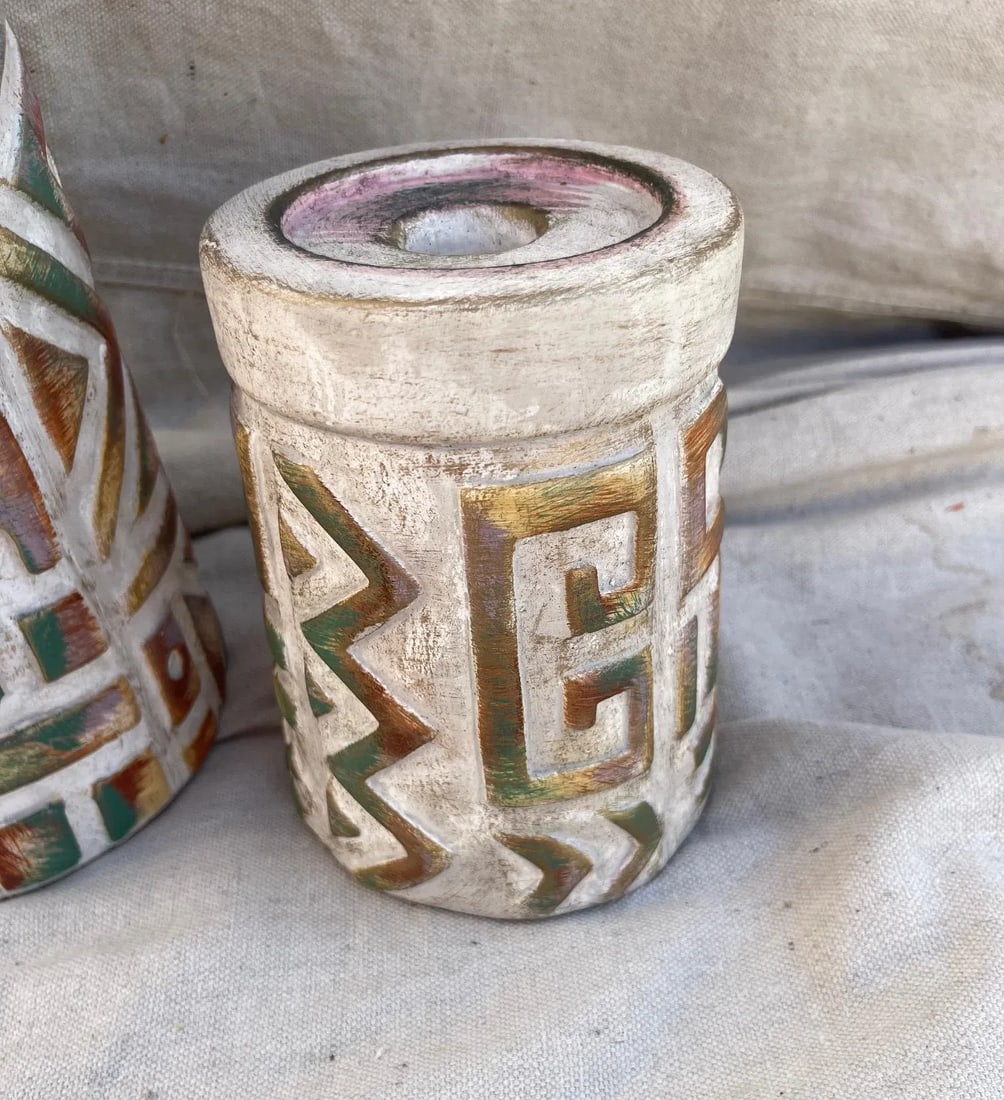 Vintage Mid-Century Modern Vanguard Studios Ceramic Candle Holders-A Pair - 5