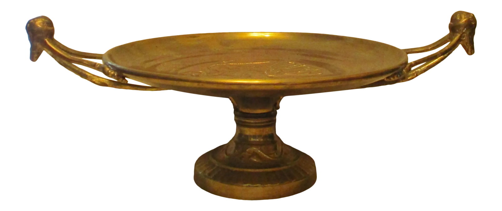 1960s Solid Brass Maitland Smith Perseus Footed Centerpiece Zeus Handled Tazza (1 of 13)