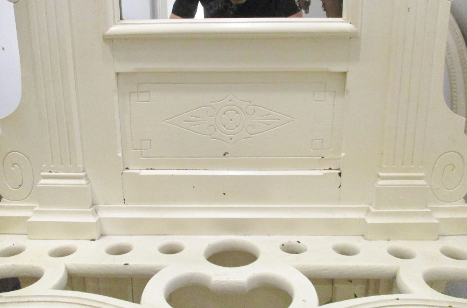 19th Century Victorian Renaissance Mahogany Hall Tree Stand Mirror Umbrella Hold - 3