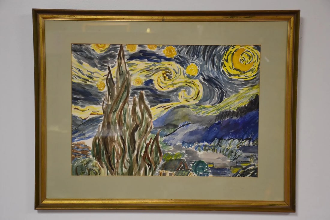 Starry Night Water Color Painting - 2
